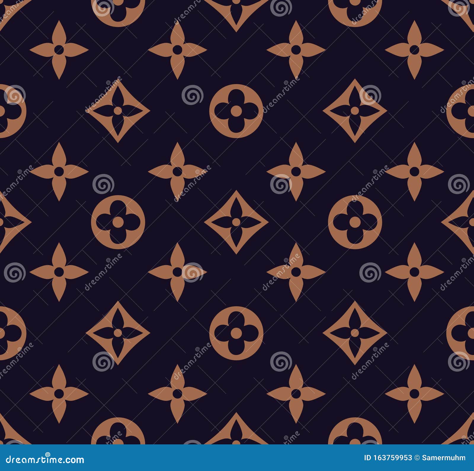 Luxury Geometric Seamless Icon Pattern in Vintage Fashion Style. Ready for  Textile Prints on White Background. Stock Illustration