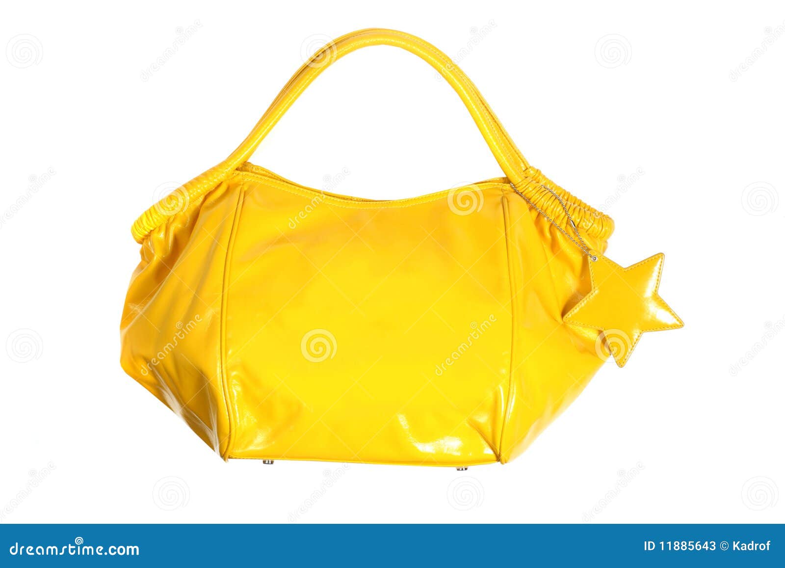 Luxury Glossy Yellow Handbag Stock Image Image of single, shopping
