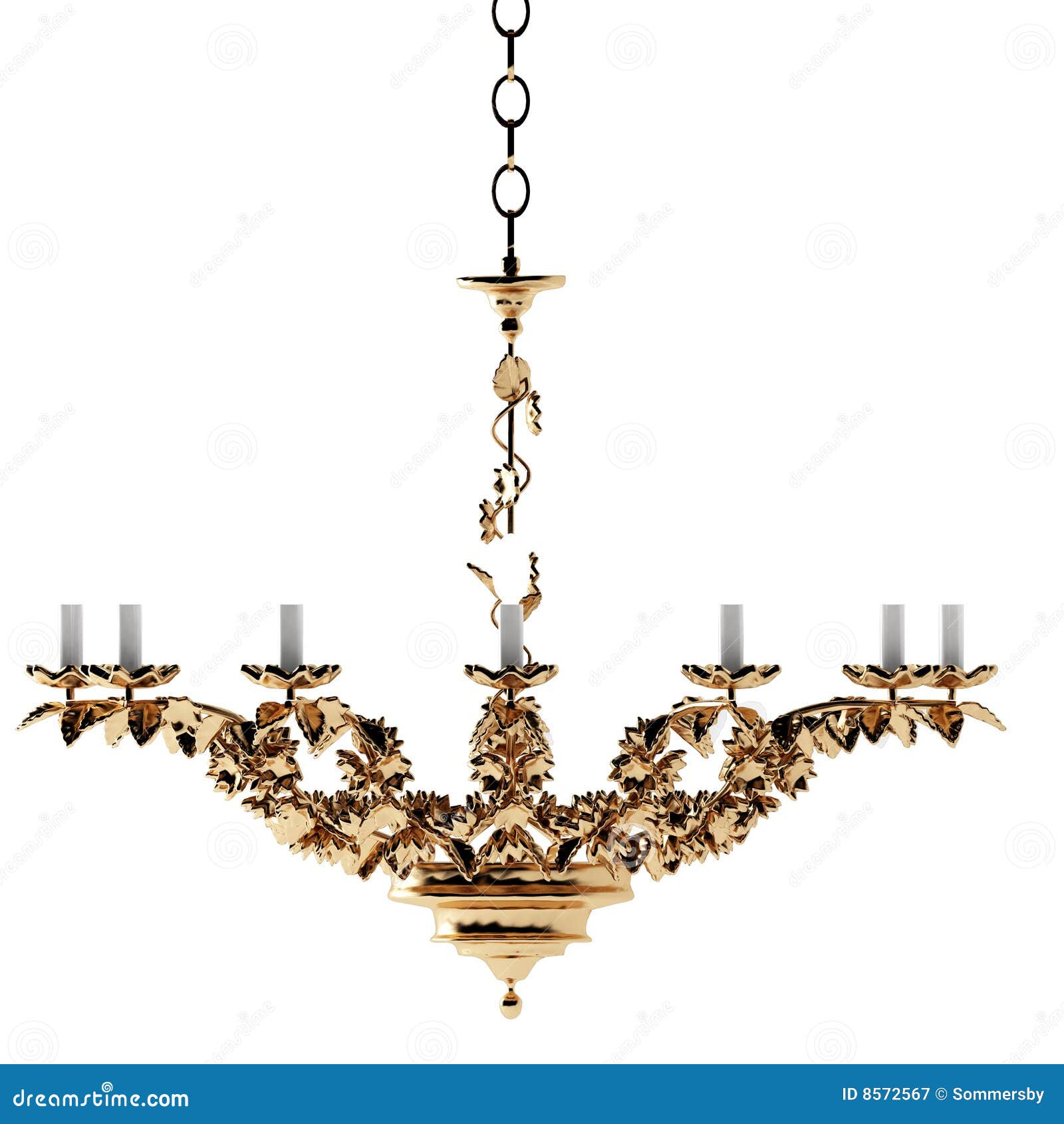 Luxury gold chandelier stock illustration. Illustration of equipment