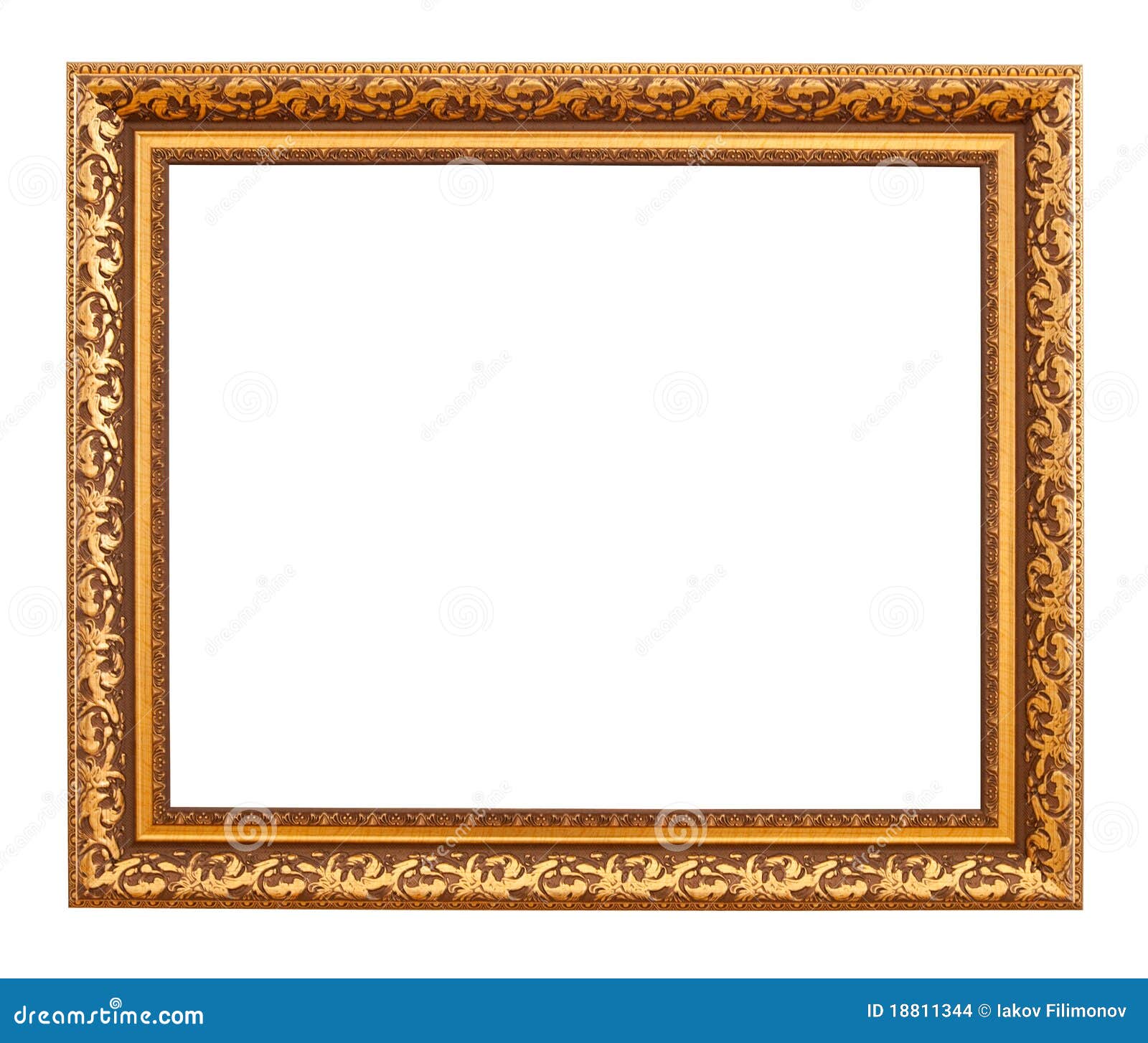 Luxury gold frame stock photo. Image of ornament, retro 18811344