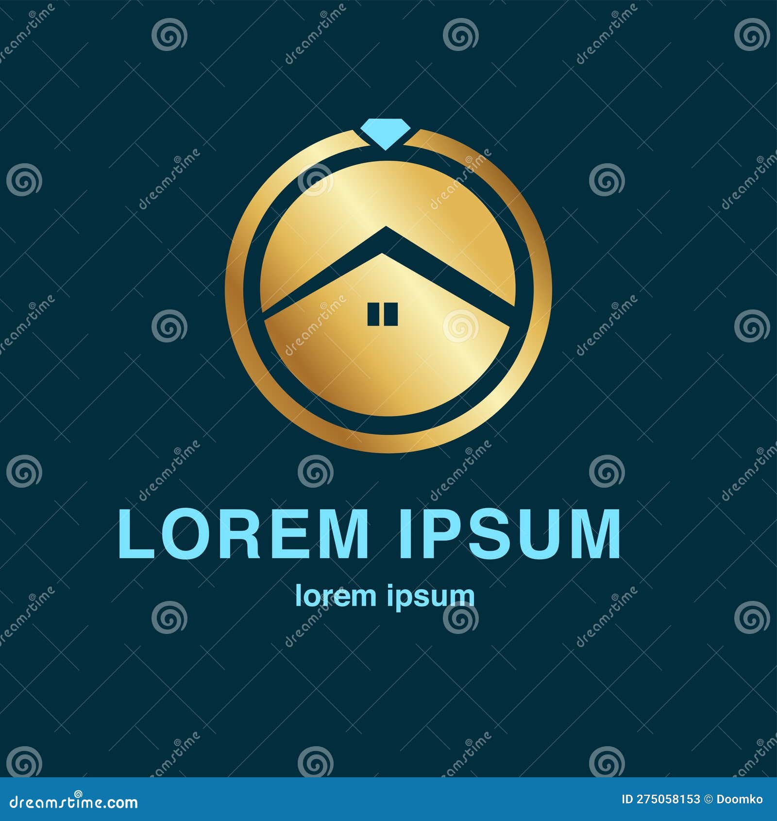 Luxury gold house stock vector. Illustration of logotype - 275058153