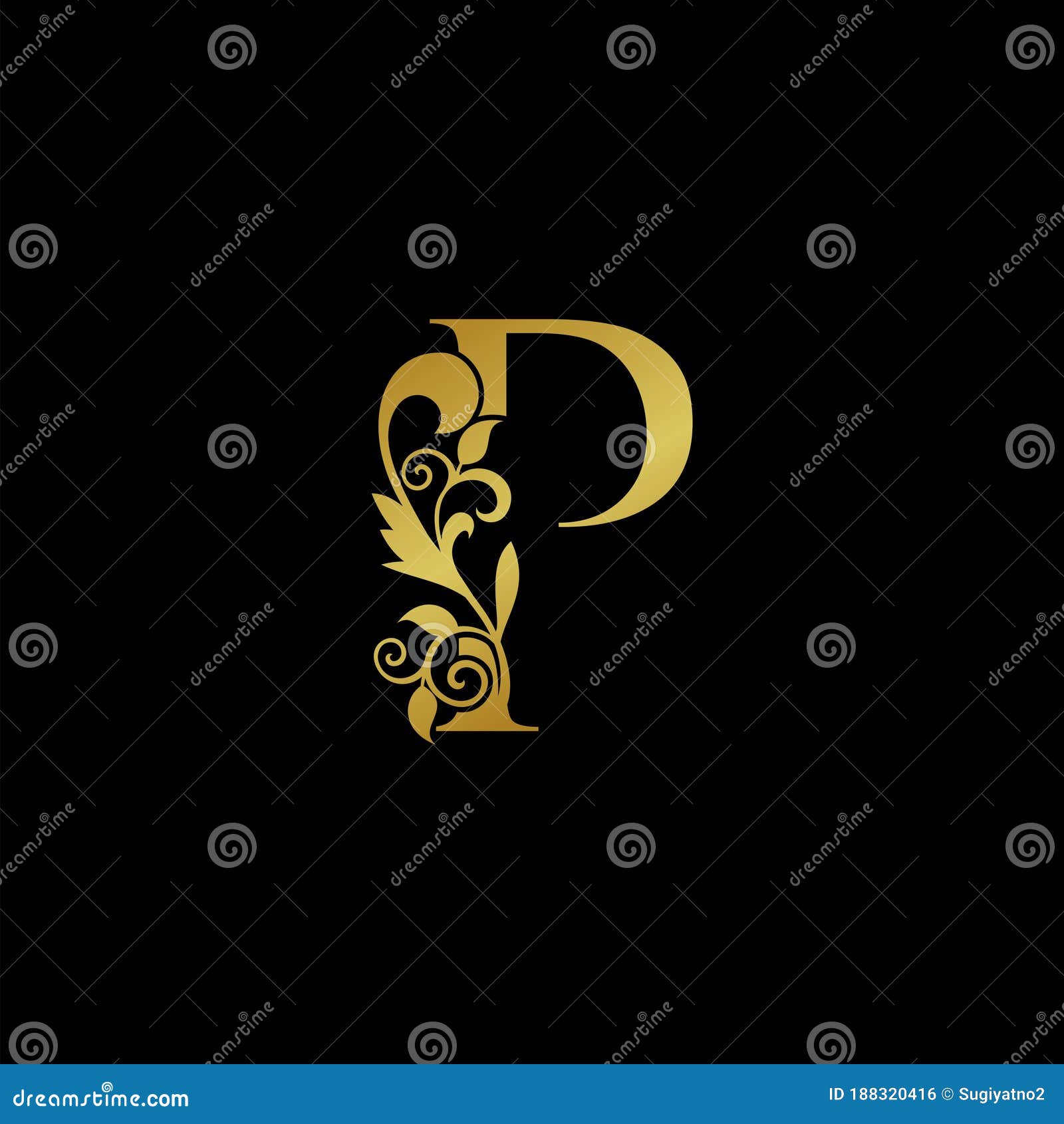 W and p vintage initials logo symbol letters Vector Image