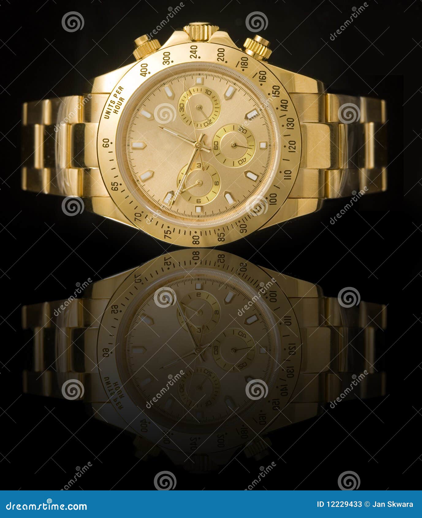 Luxury gold watch stock image. Image of hour, background 12229433