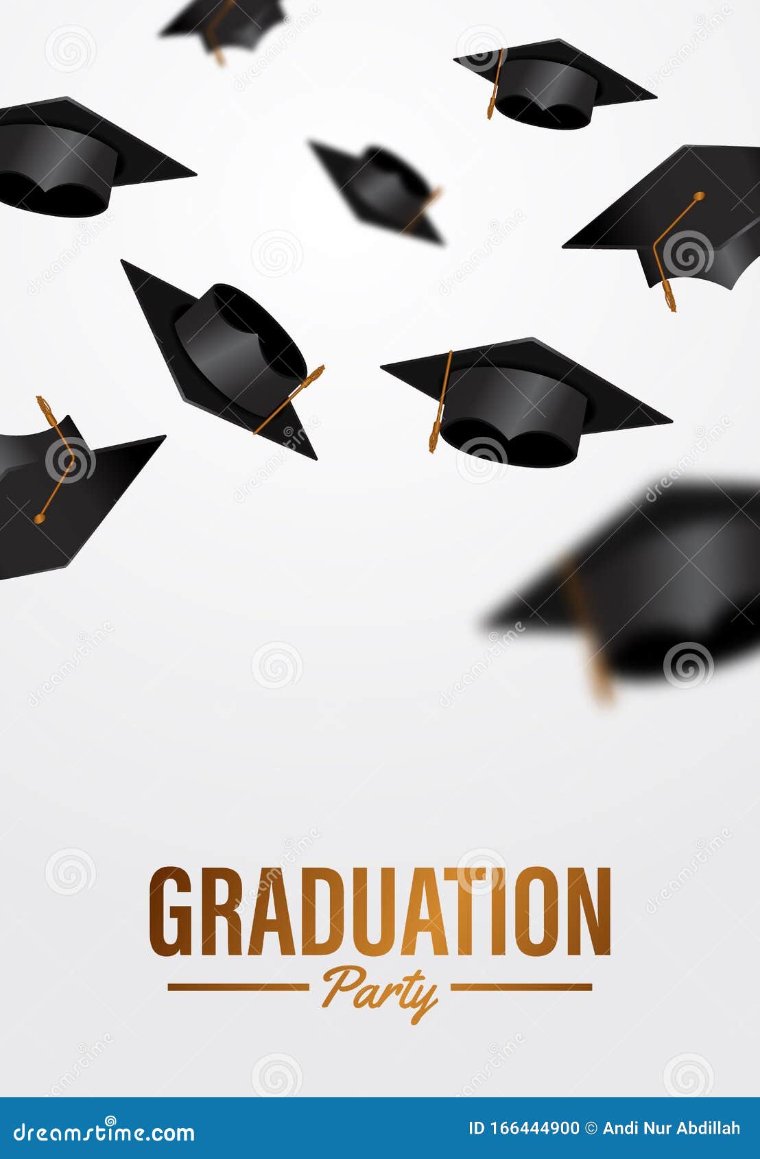 Poster Graduation cap and diploma 