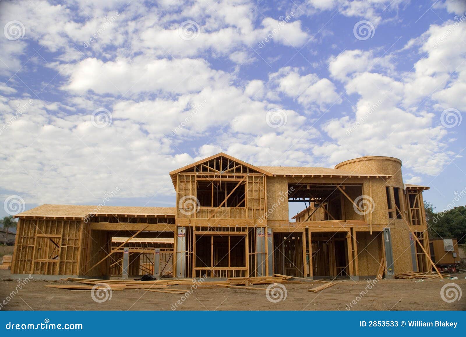 Luxury Home Construction stock image. Image of land, building 2853533