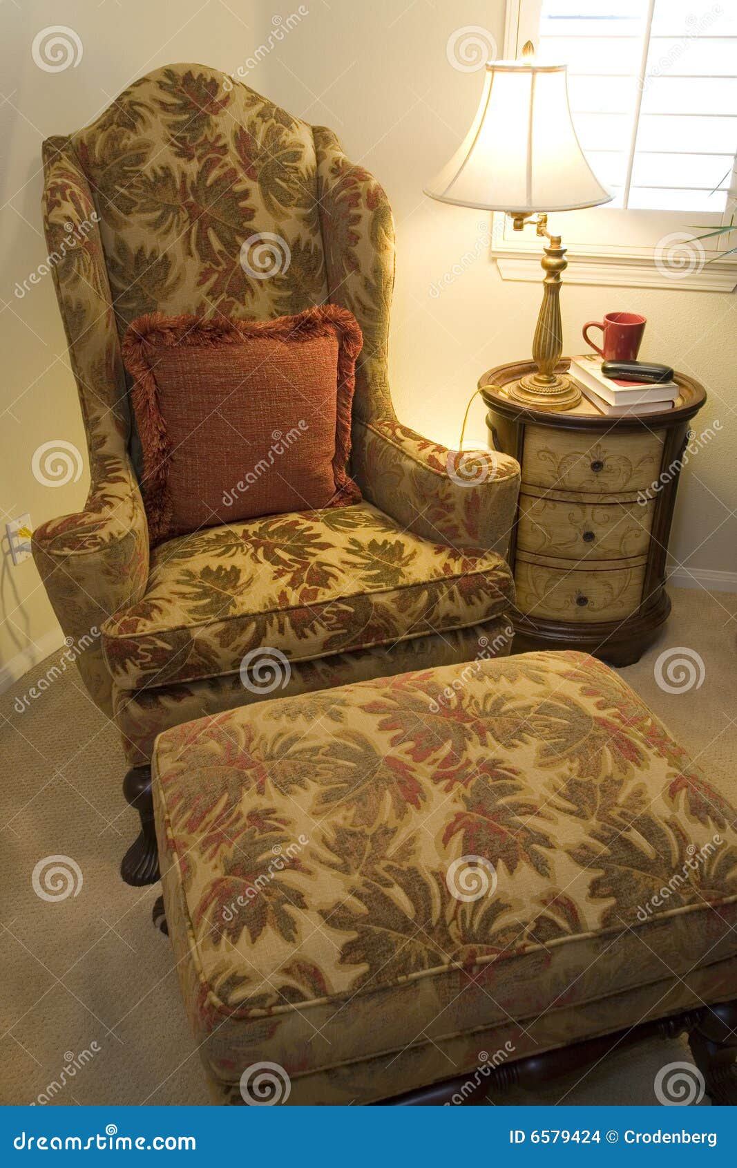 Luxury home lounge chair. stock photo. Image of family 6579424