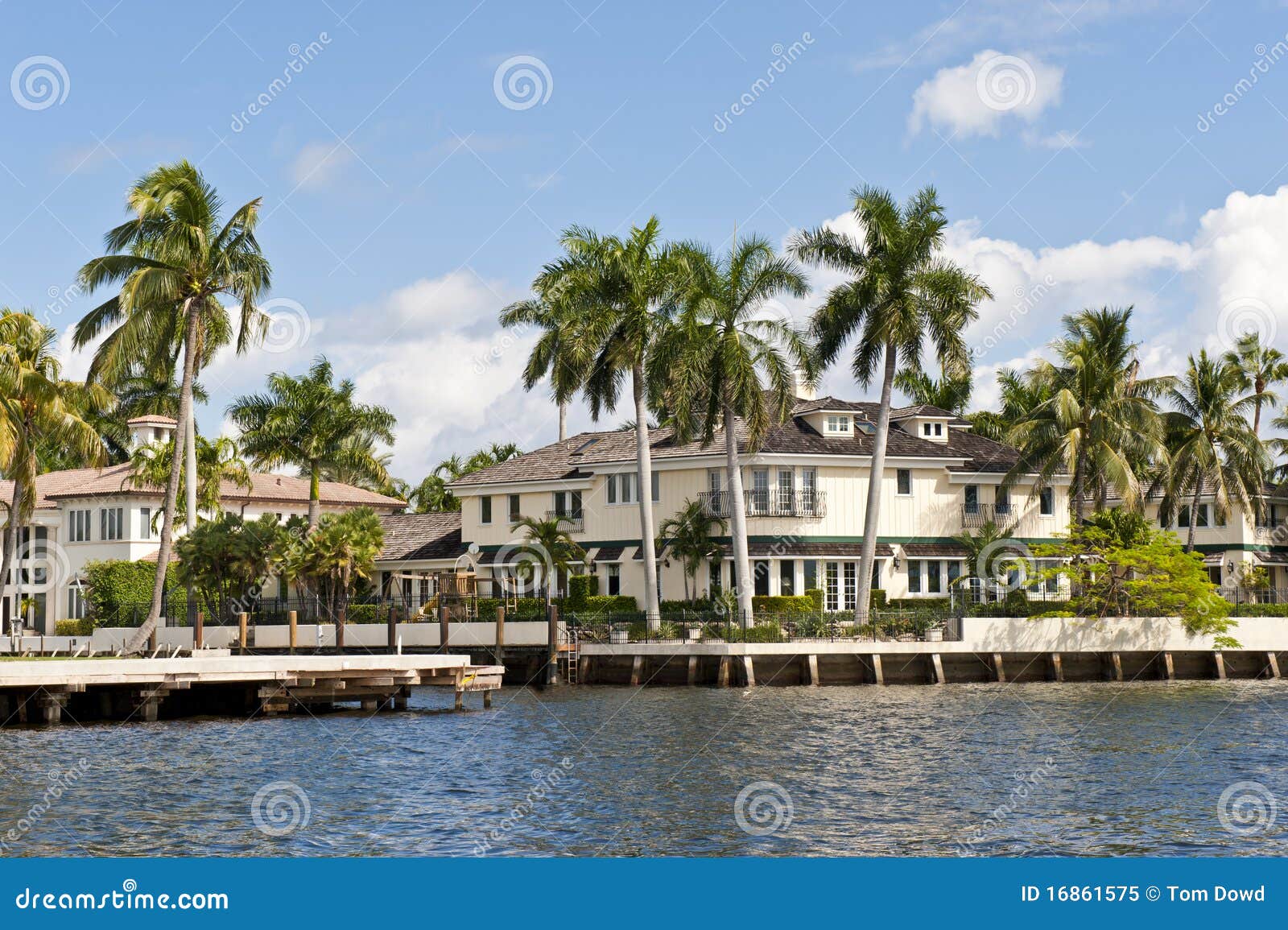 Luxury Homes by Canal Waterway Stock Image Image of canal, blue 16861575