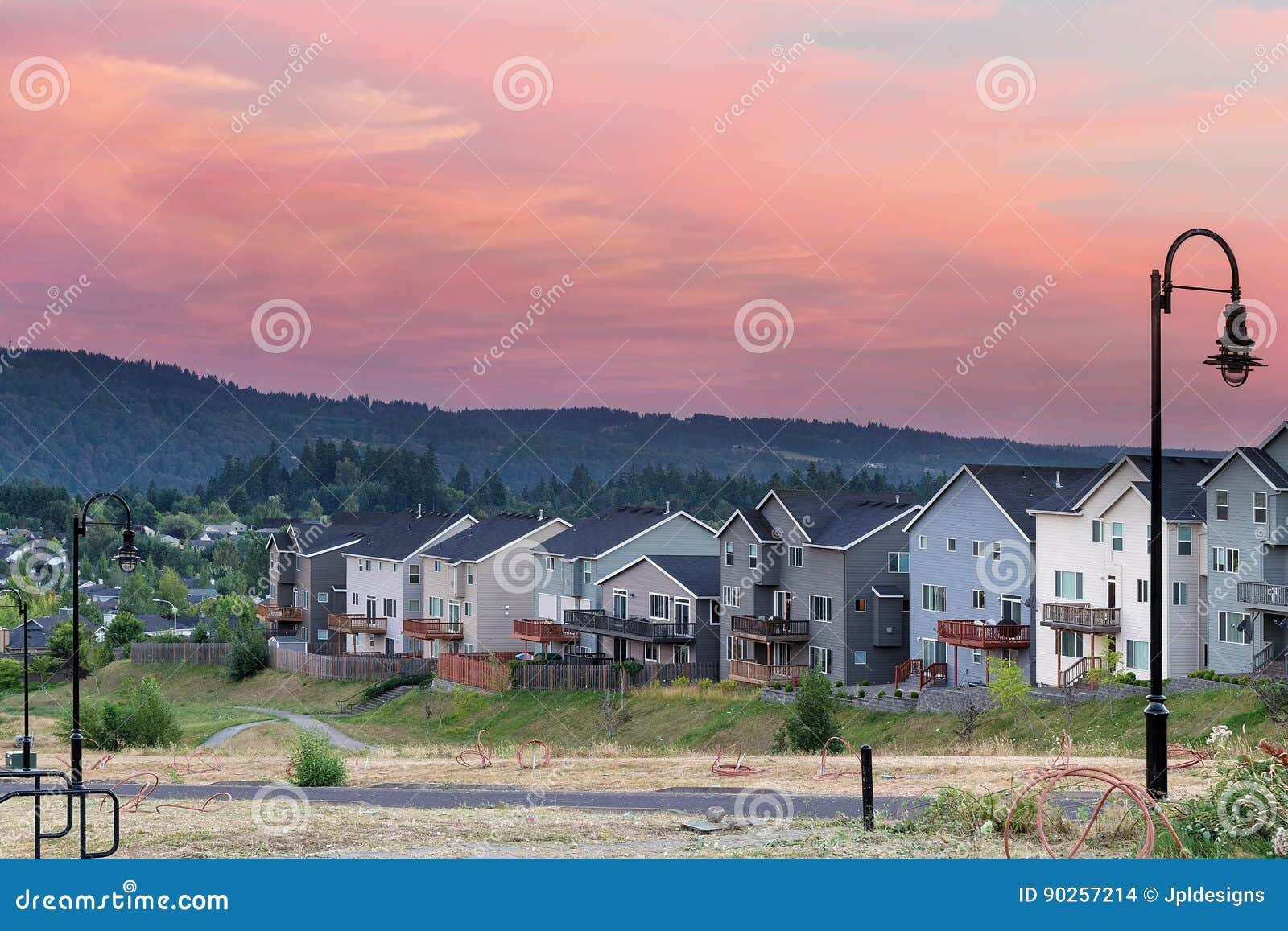 Luxury Homes Development in Happy Valley Oregon Stock Photo Image of