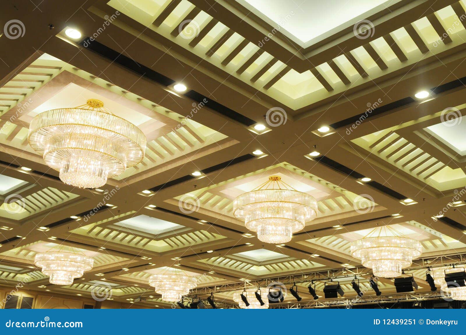 Luxury Hotel Conference Room Ceiling Stock Image Image of pendant