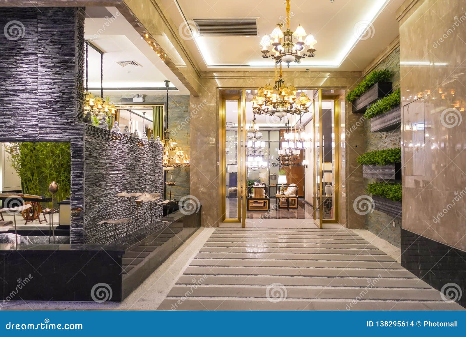 luxury hotel lobby corridor hotel passageway