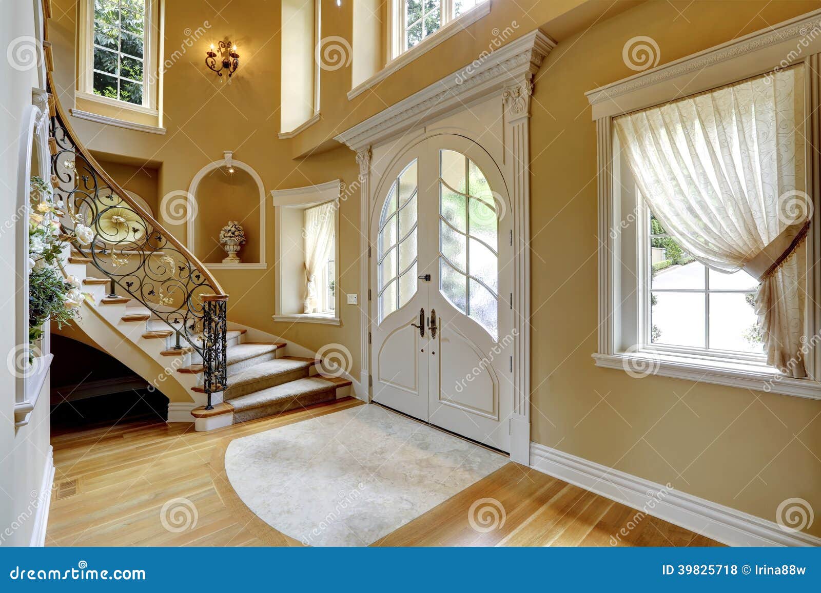 Luxury House Interior Entrance Hallway Stock Photo Image Of