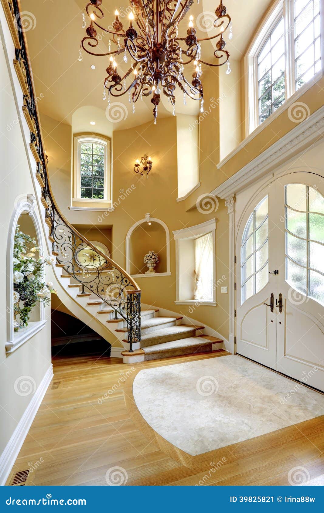 Luxury House Interior Entrance Hallway Stock Image Image