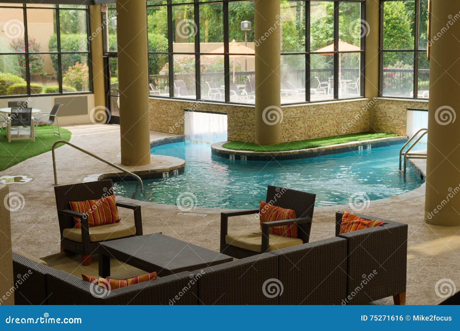 Luxury Indoor Outdoor Swimming Pool in Natural Light Stock Photo - Image of pillows, blue: 75271616 Luxury Indoor Outdoor Swimming Pool In Natural Light Stock Photo - Image Of Pillows, Blue: 75271616