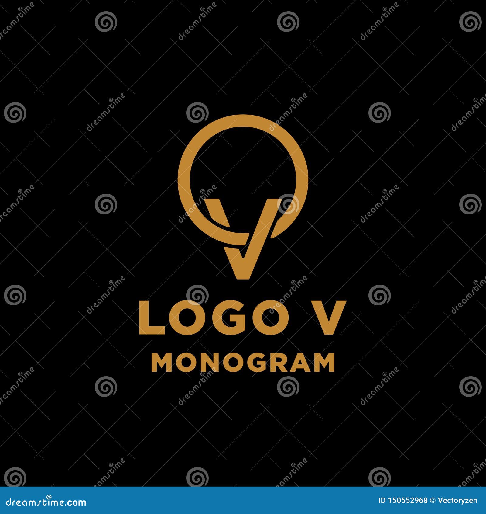 Luxury Initial V Logo Design Vector Icon Element Isolated Stock Vector Illustration Of Ornament Line