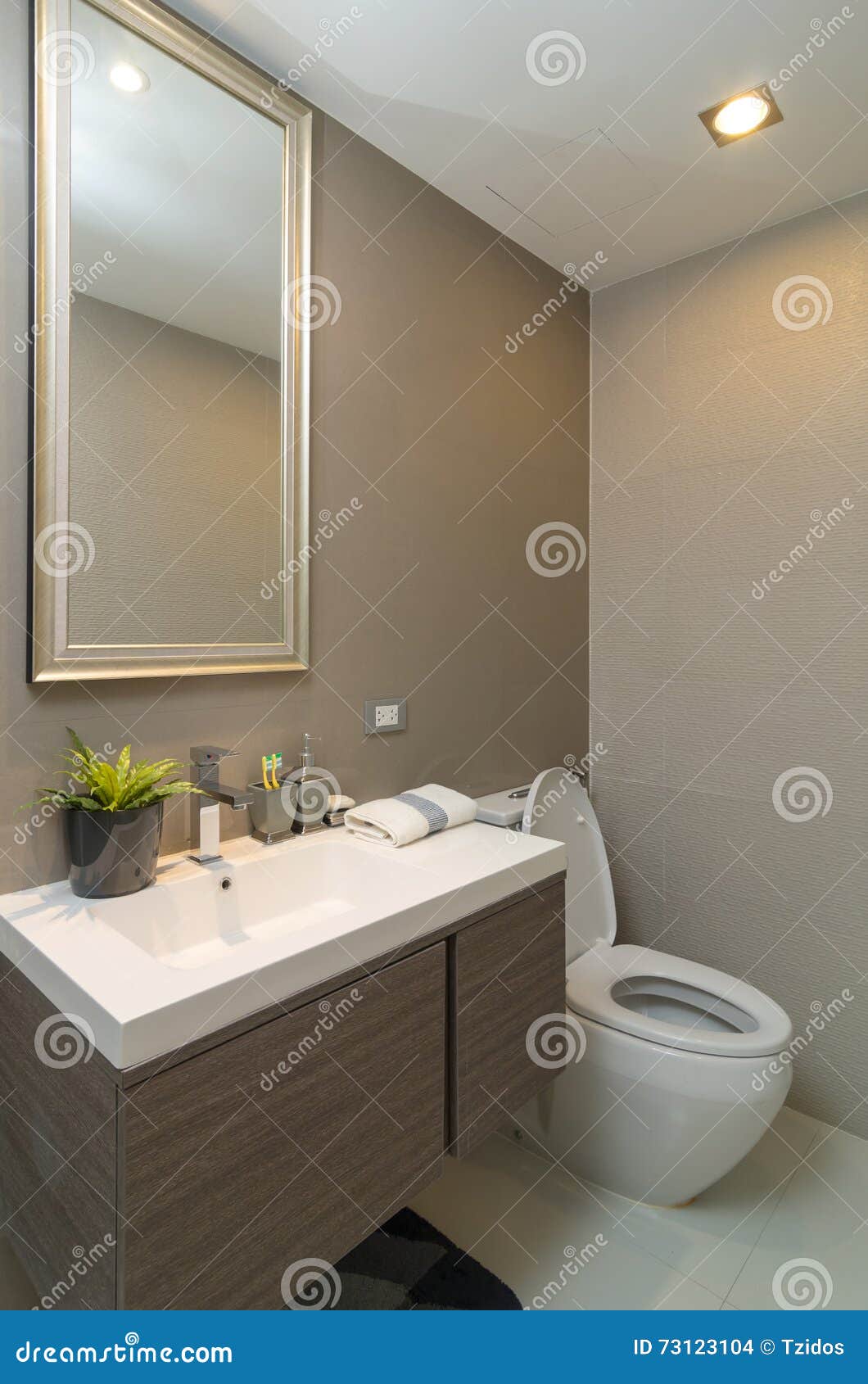 Luxury Interior Bathroom Or Toilet With Worm Light Stock Photo Image Of Bathrooms Beautiful 73123104