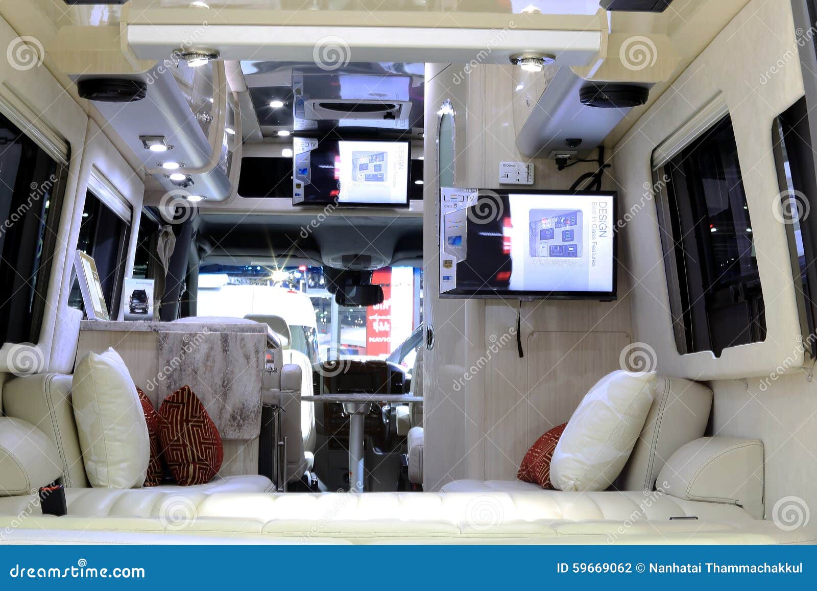 Luxury Interior Decoration In Mercedes Benz Mobile Home Car