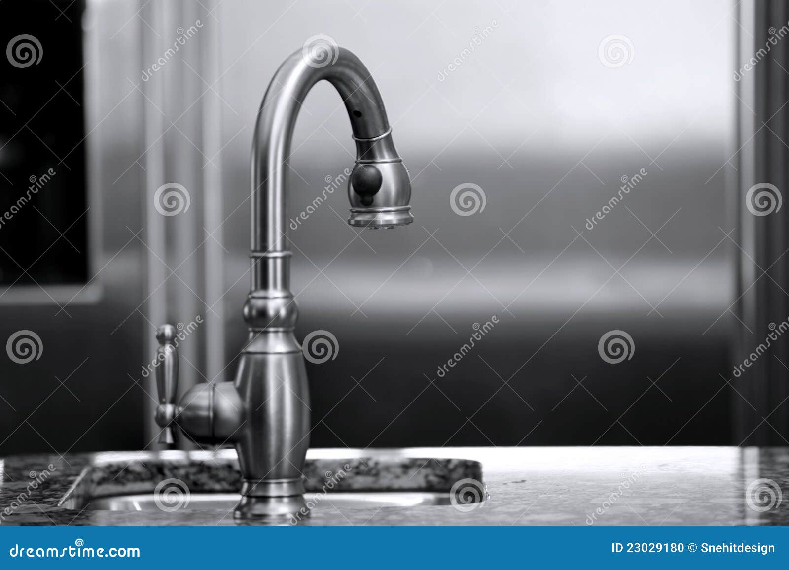 Luxury kitchen faucet stock photo. Image of appliance 23029180