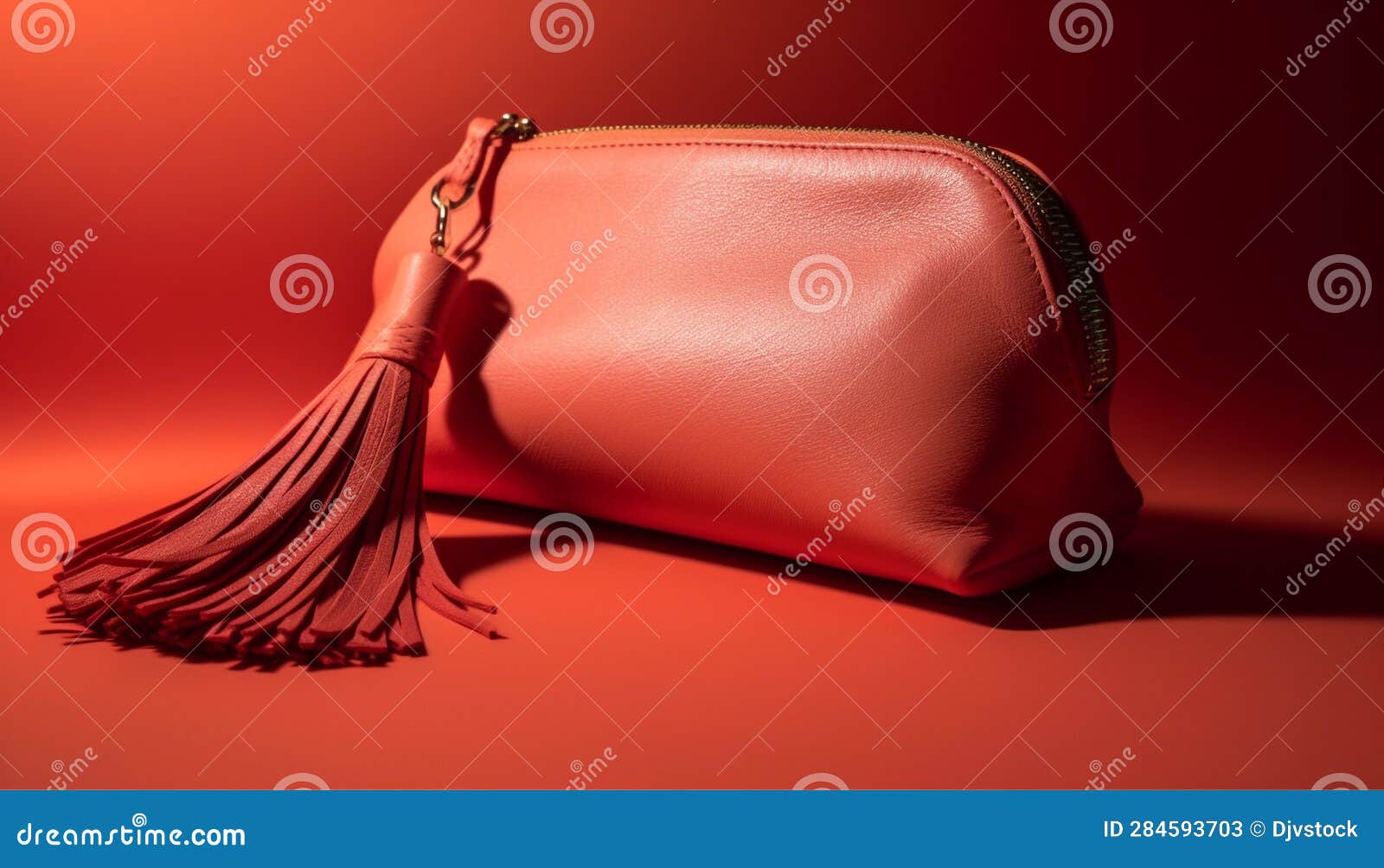 Luxury Leather Bag with Shiny Gold Handle, a Fashionable Accessory
