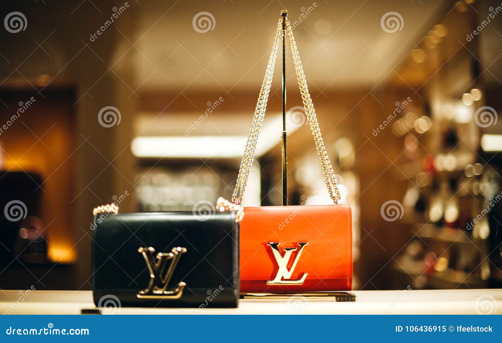 Luxury Leather Louis Vuitton LVMH Leather Bags Editorial Image