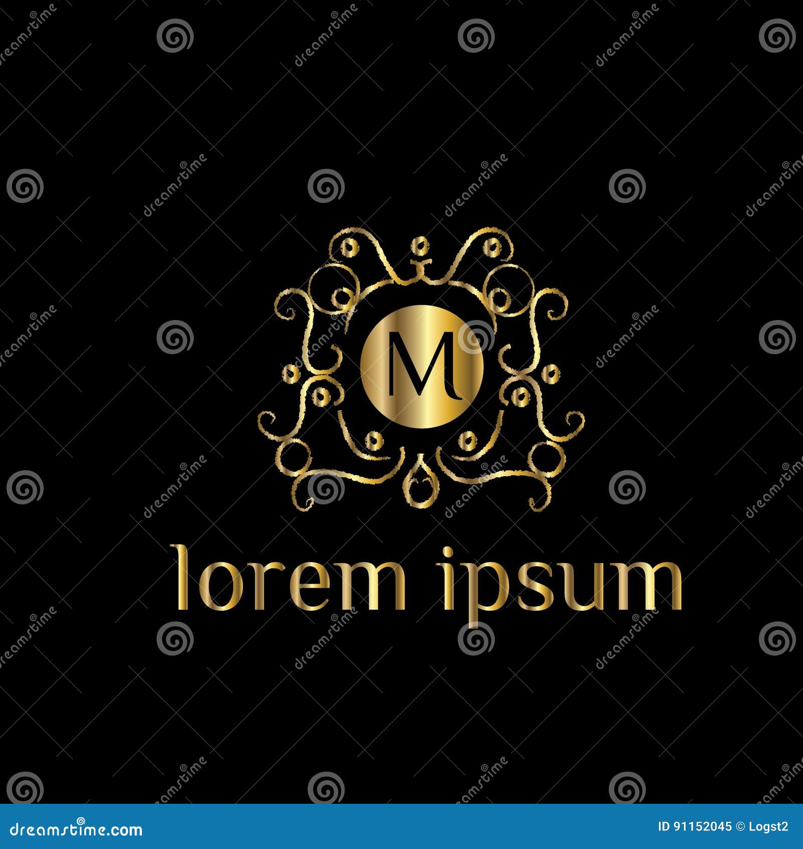 Luxury Letter M Logo. Vector Logo Template Sign, Symbol, Icon ...