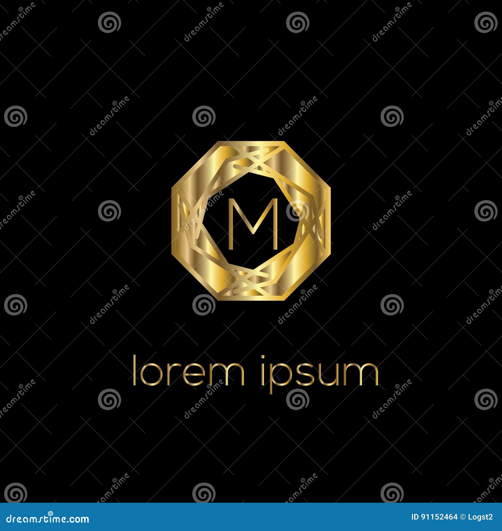 Luxury Letter M Logo. Vector Logo Template Sign, Symbol, Icon ...