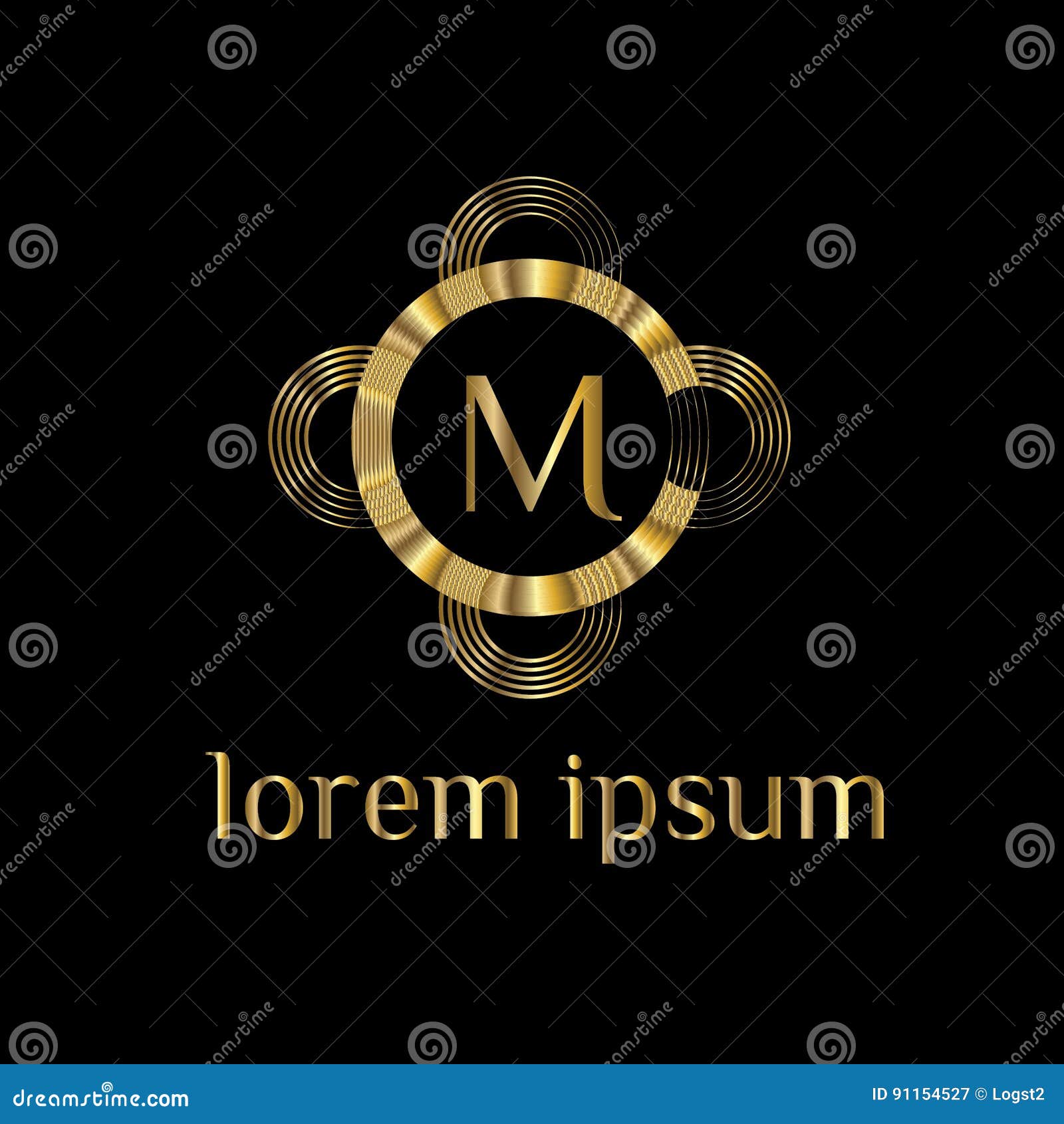 Luxury Letter M Logo. Vector Logo Template Sign, Symbol, Icon ...