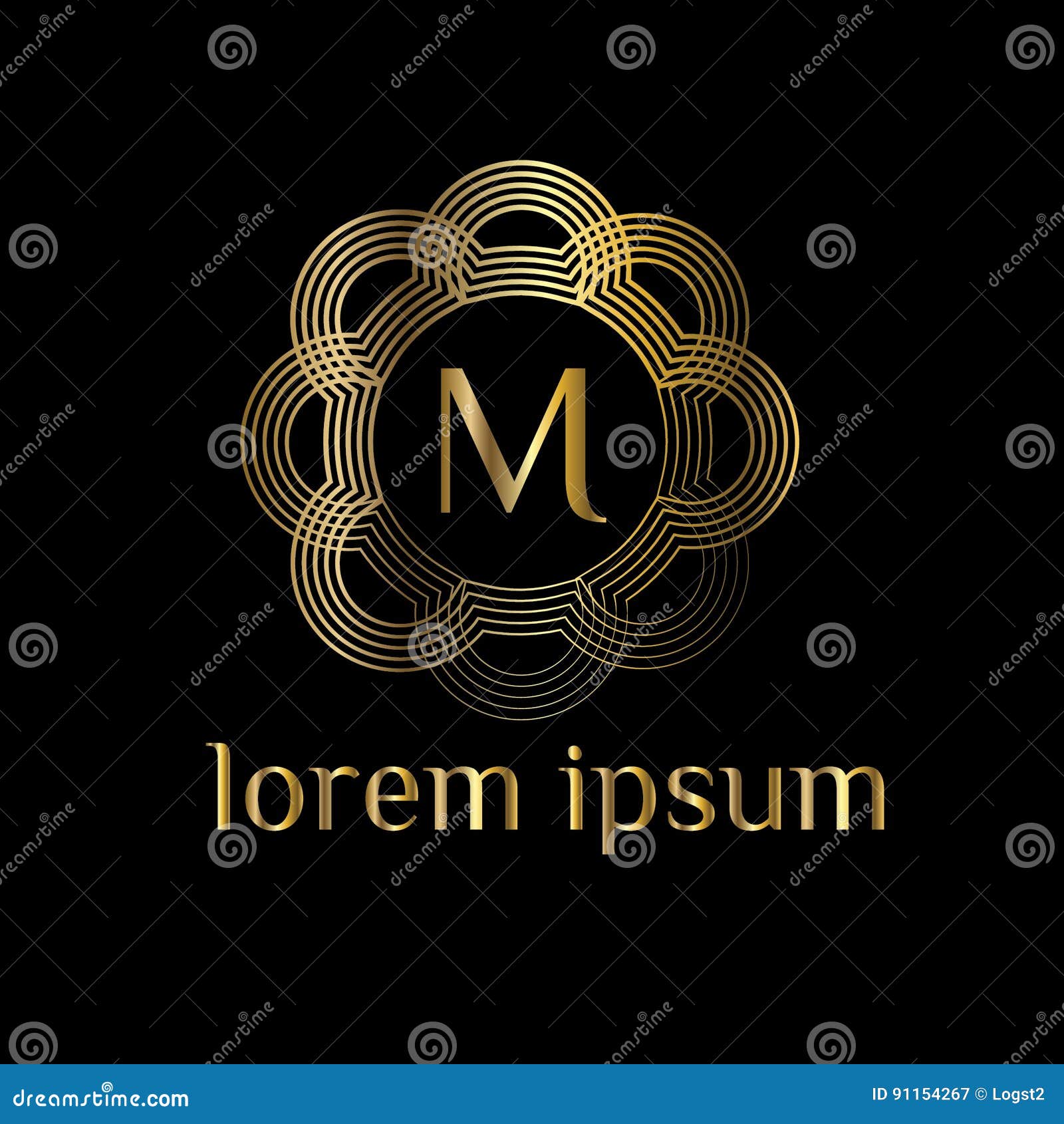 Luxury Letter M Logo. Vector Logo Template Sign, Symbol, Icon ...