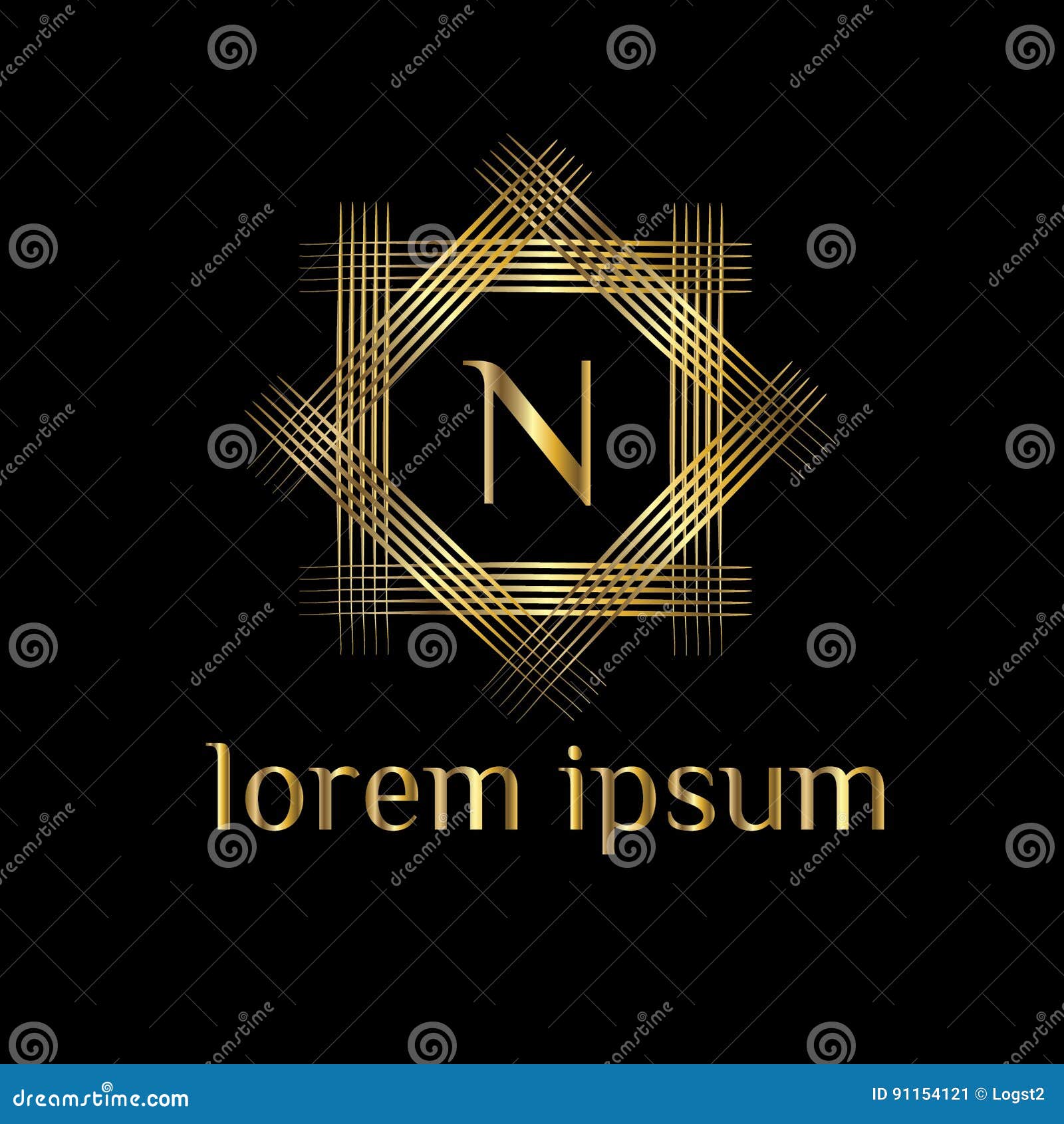 Luxury Letter N Logo. Vector Logo Template Sign, Symbol, Icon ...
