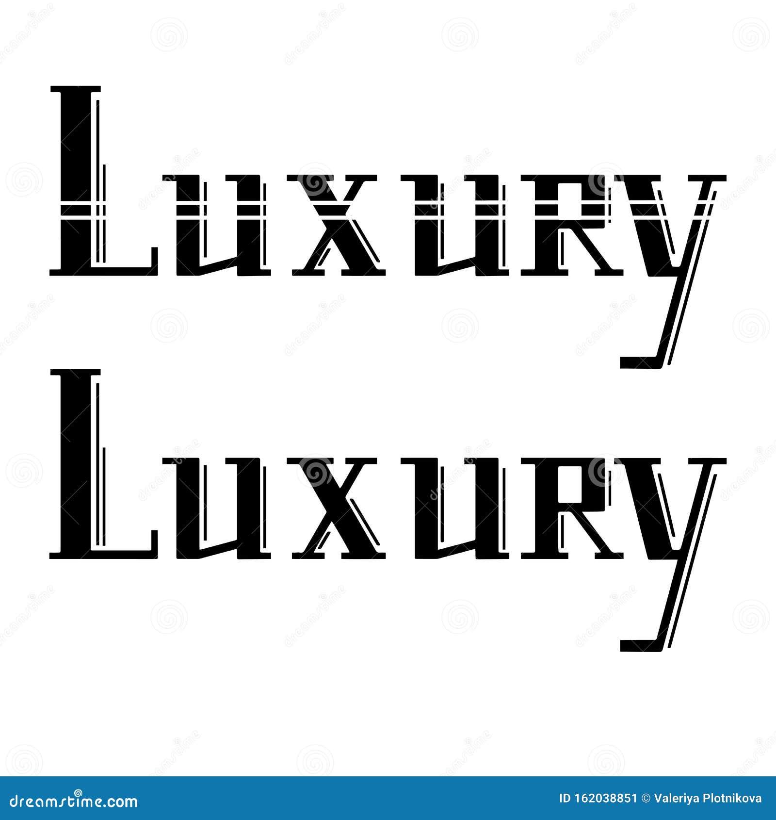 luxury lettering set. printed inscription. serif word. magnificence. the object is separate from the background.  