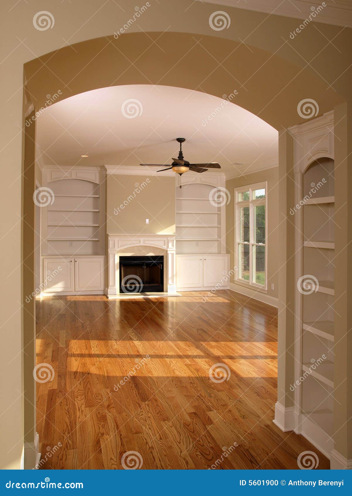 Luxury Living Room With Arched Entrance Stock Photo Image 5601900