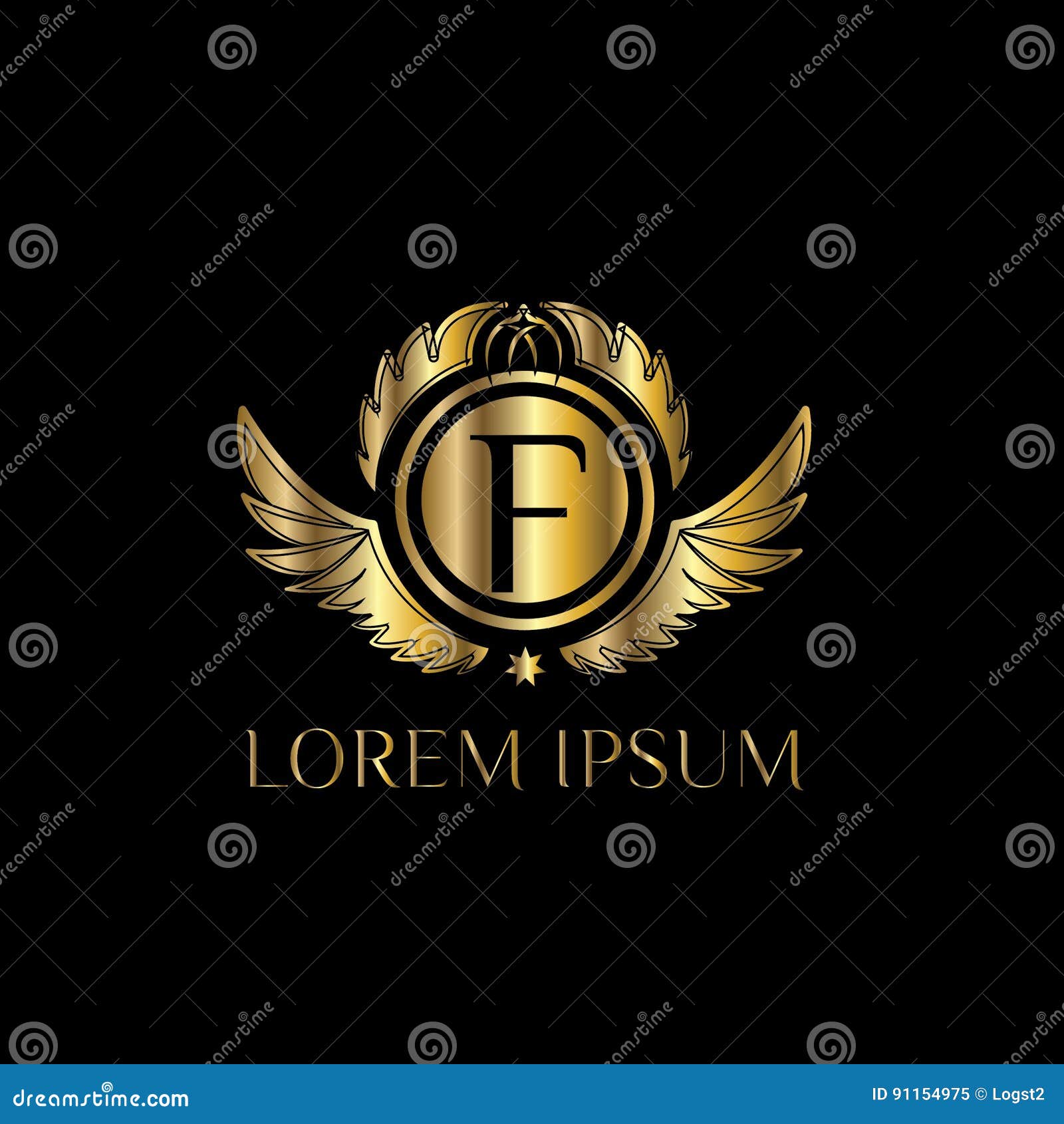 Premium Vector  Luxury letter x and f with gold color logo template