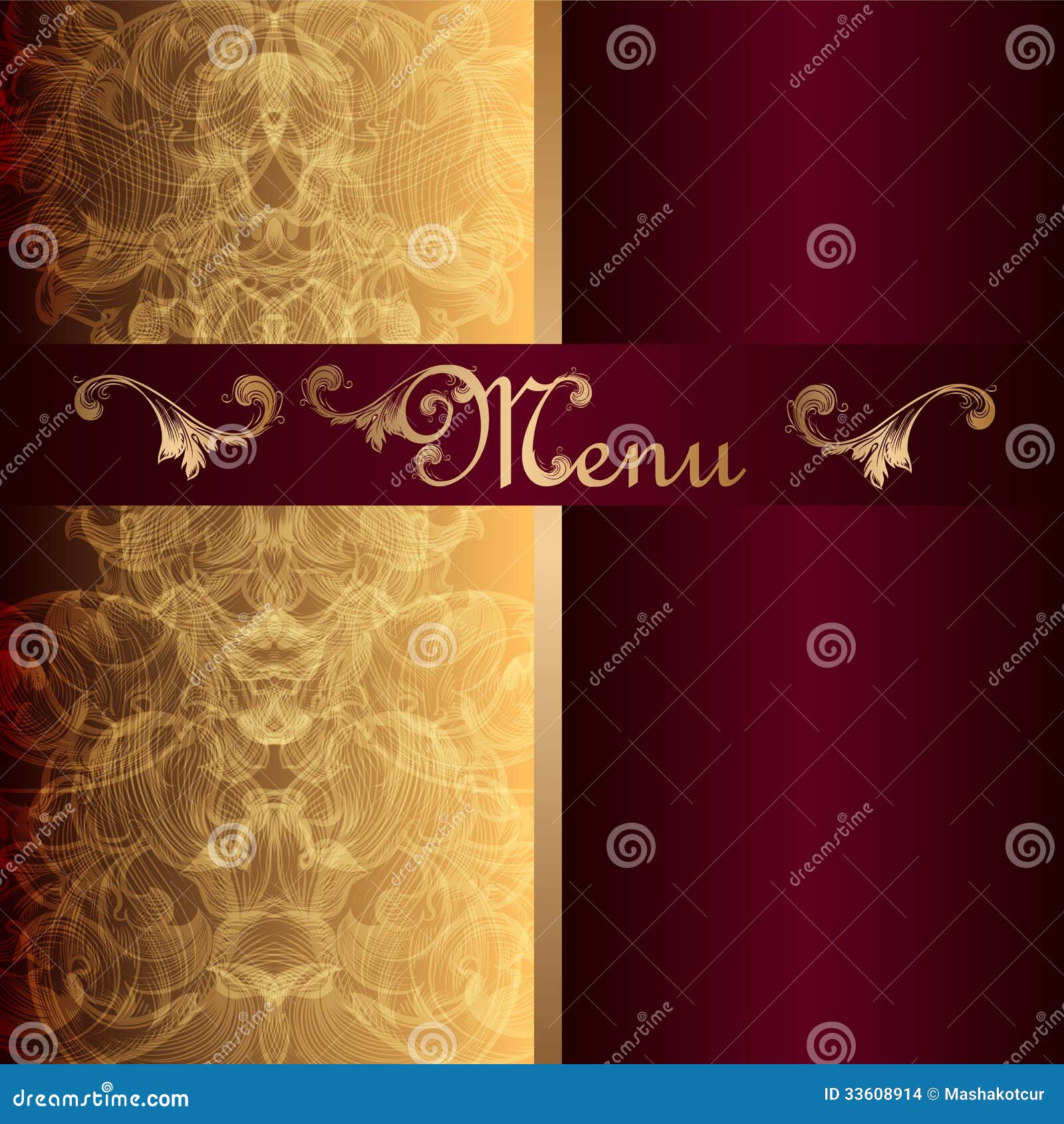 Luxury Menu Design In Vintage Style Stock Images Image