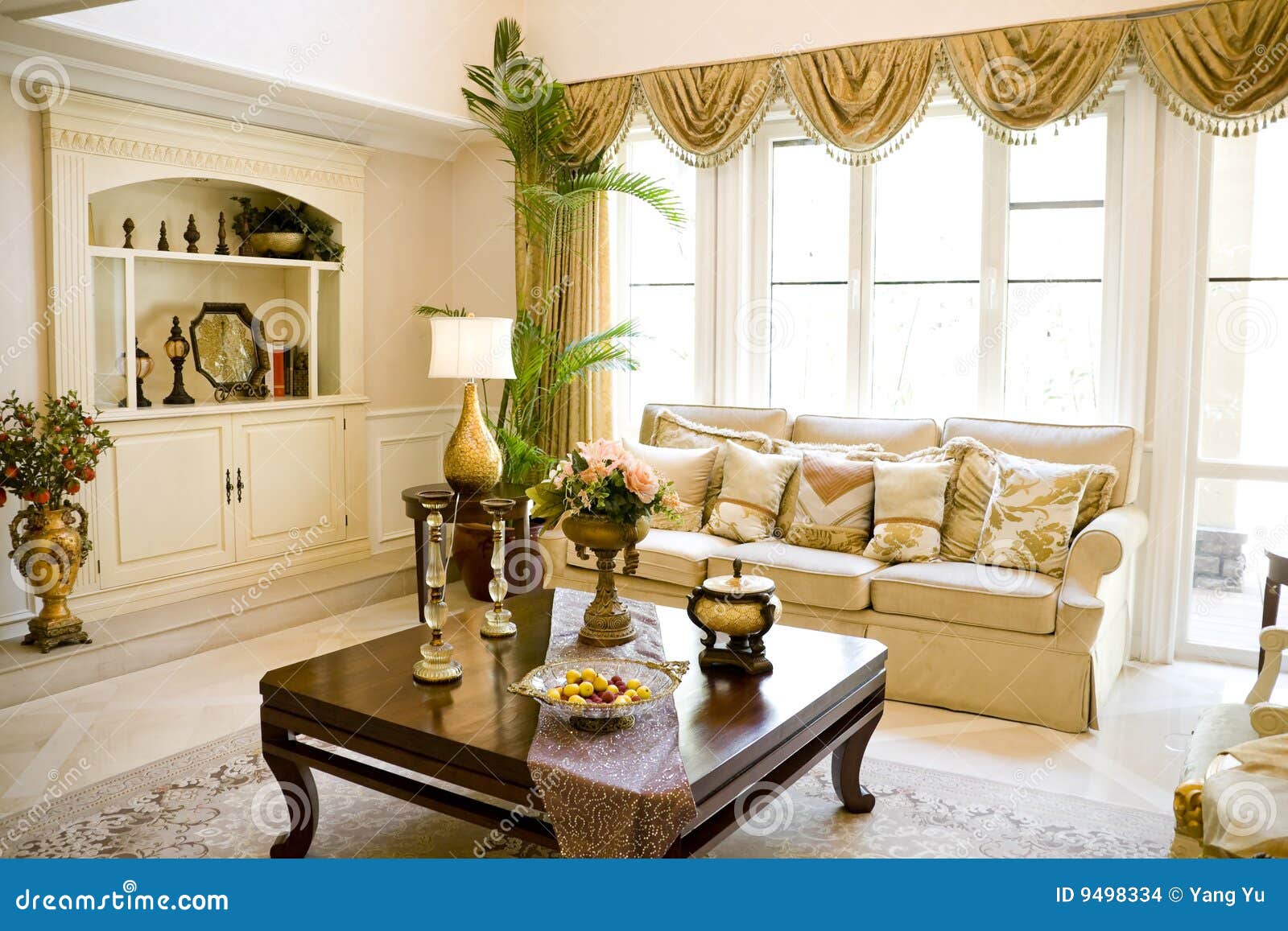 Luxury modern living room stock photo. Image of interior - 9498334