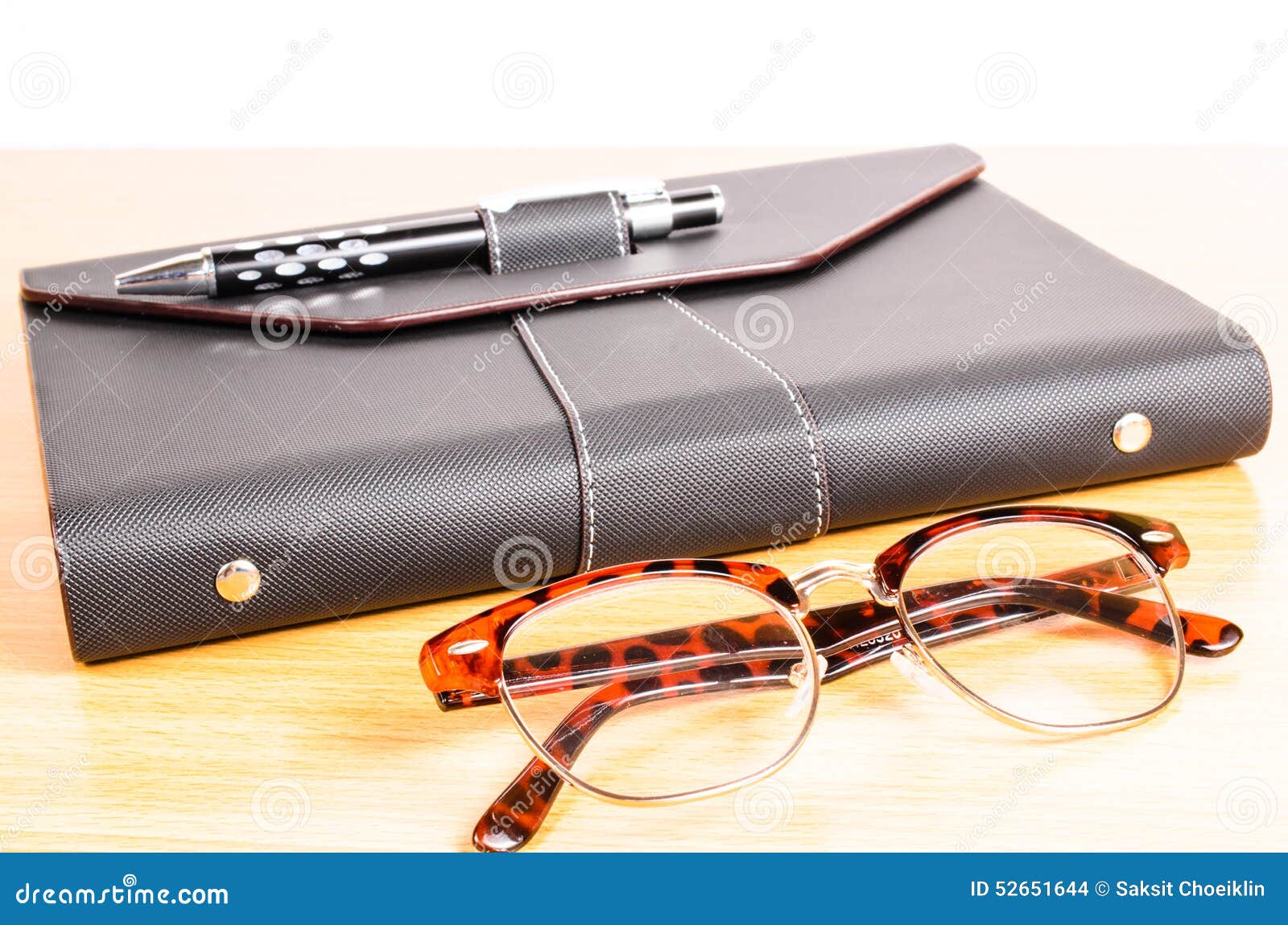 Luxury Organizer with Glasses Stock Photo Image of memo, agenda 52651644