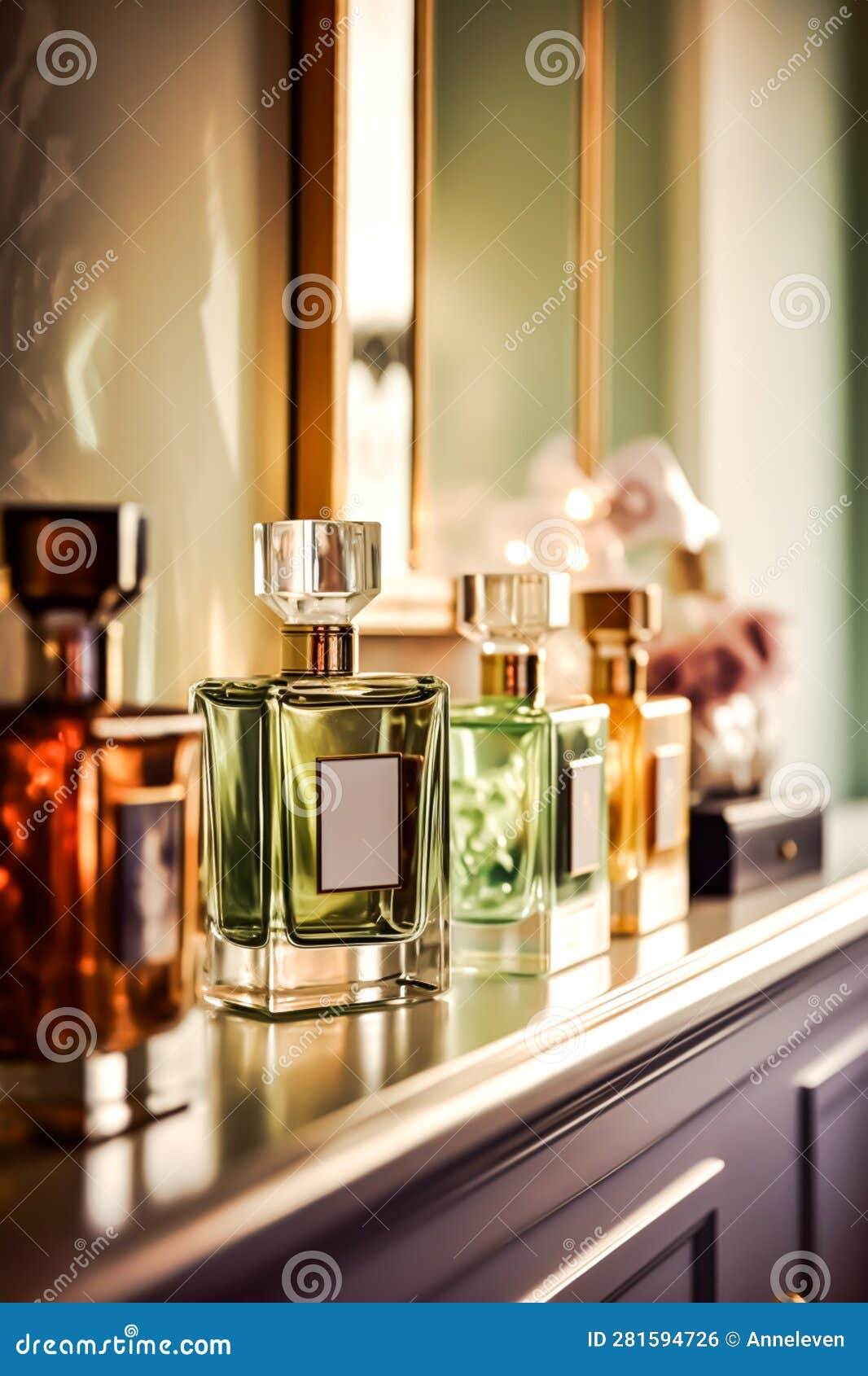 Luxury perfume bottles on display at a presentation, women fragrance scent  new exclusive collection, post-processed, generative ai 26640586 Stock  Photo at Vecteezy