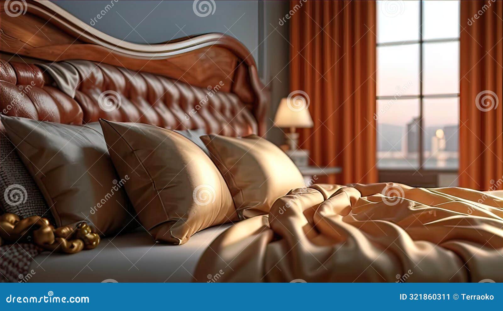luxury pillows on the bed with a decadent headboard, beautiful linens for the home, bedding, pillowcases, blankets, sheets,
