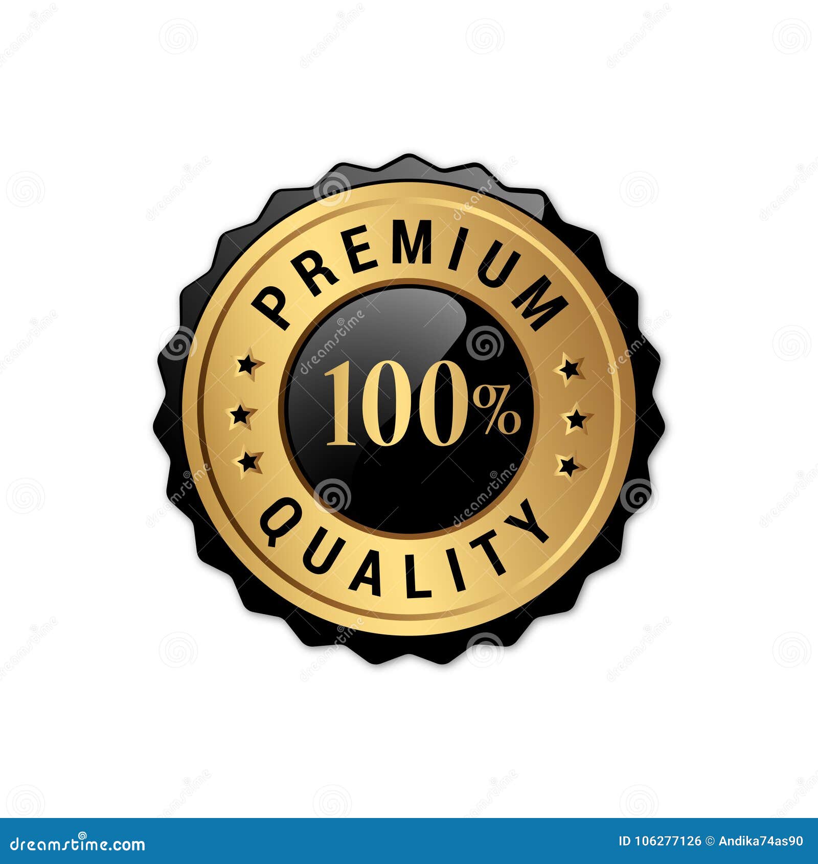 Golden 100 percent original label Royalty Free Vector Image