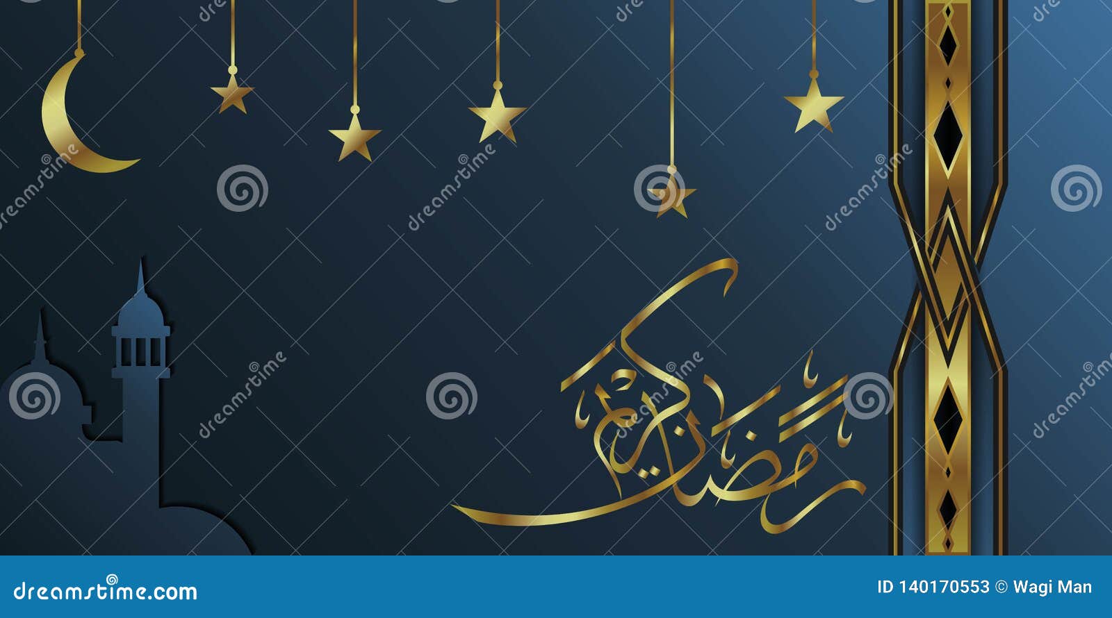 Luxury Ramadan Background Ramadhan Kareem Calligraphy Stock Vector Illustration Of Golden Decor 140170553