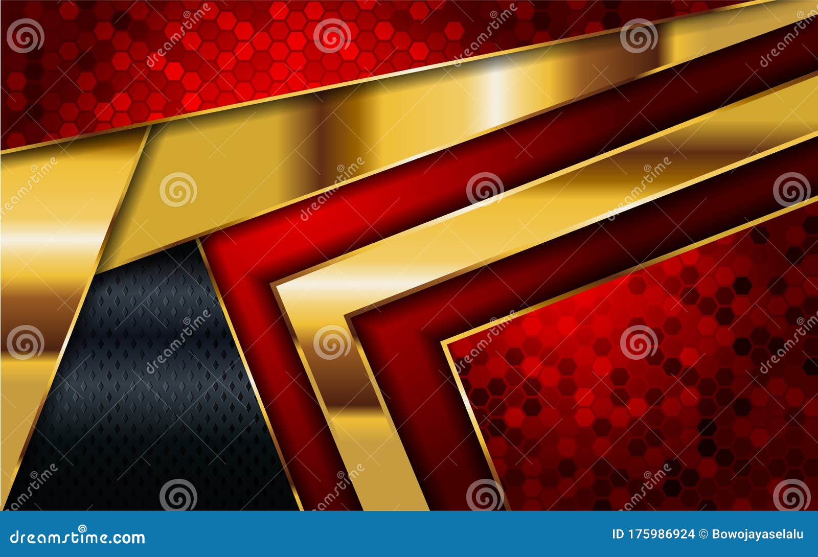 Luxury Red, Gold and Black Combination Background Design Stock Vector -  Illustration of board, cover: 175986924