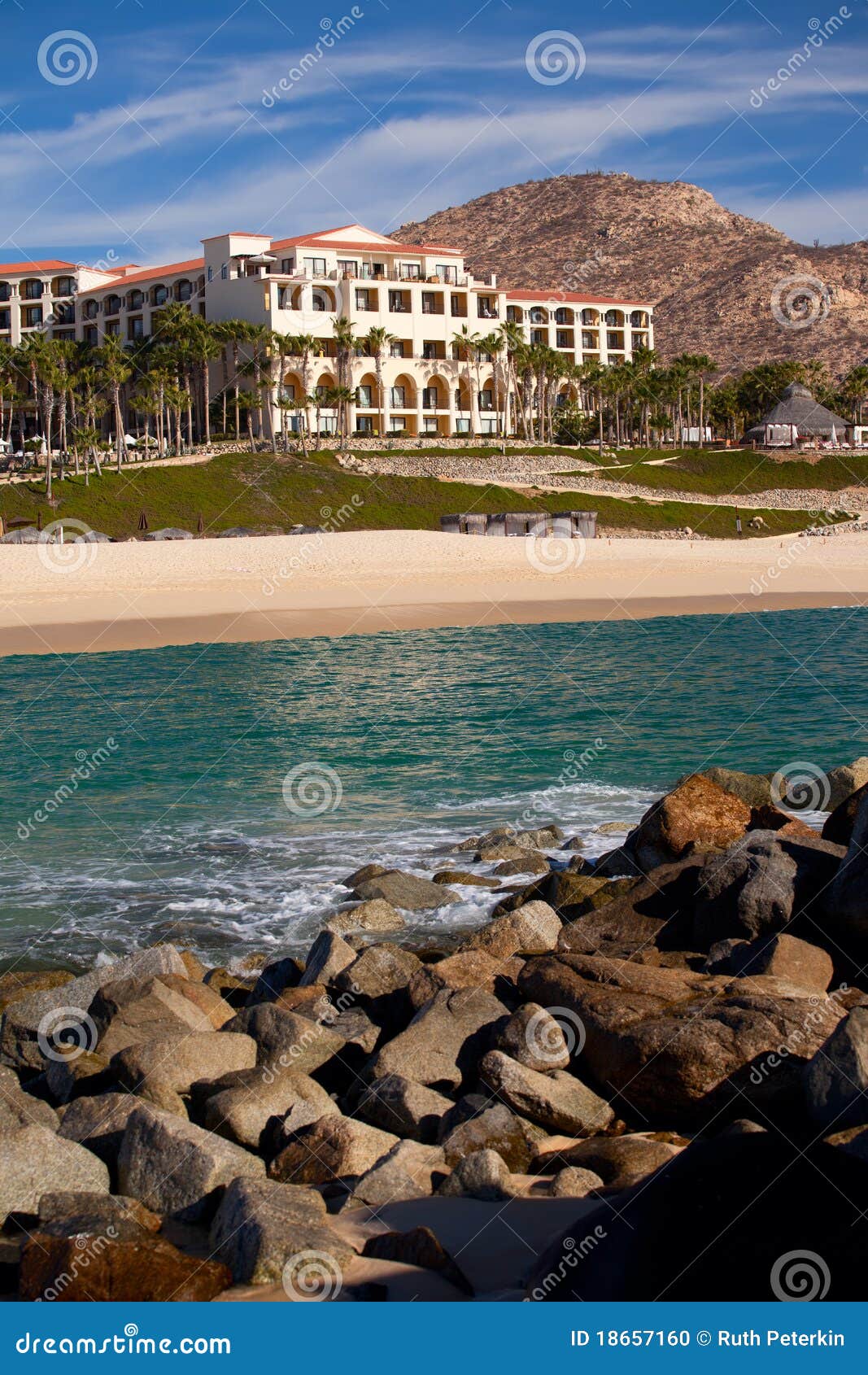 Luxury Resort in Cabo San Lucas Stock Photo - Image of palm, tourism
