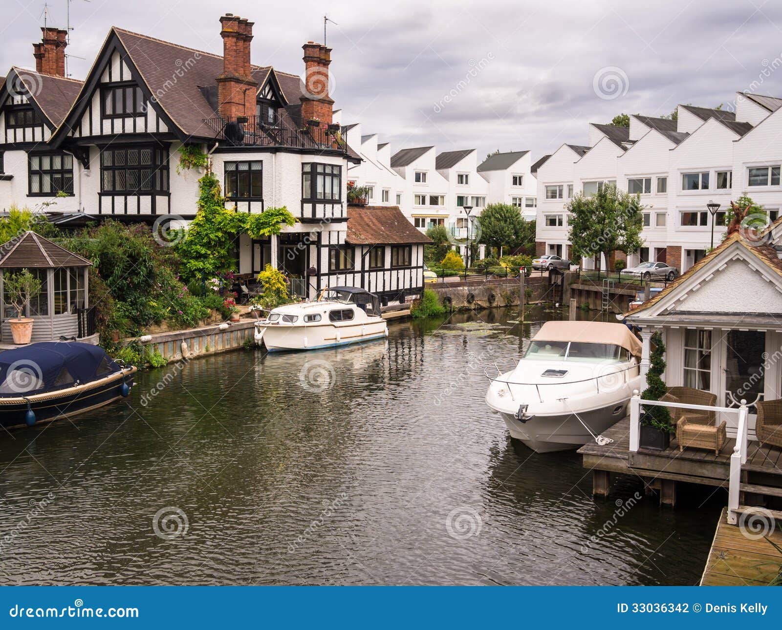 Luxury River Thames Houses stock photo. Image of river ...