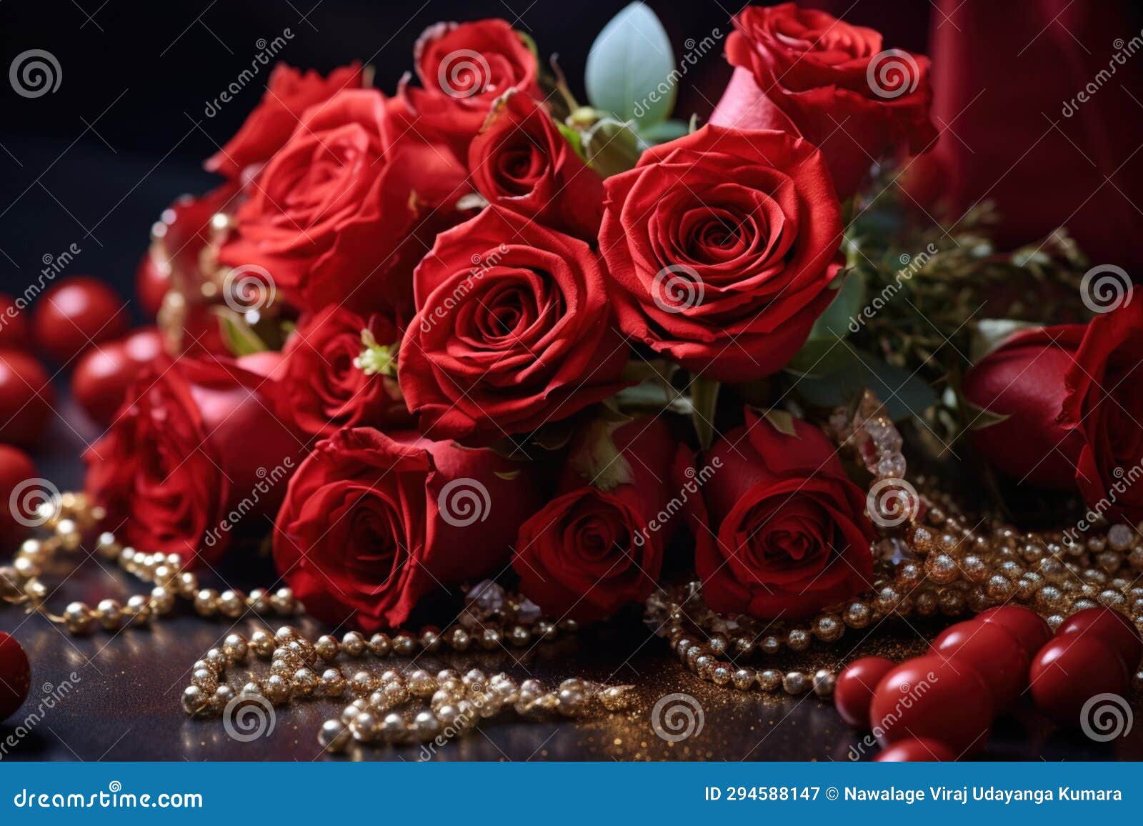 Luxury Roses Background. Generative Ai Stock Illustration