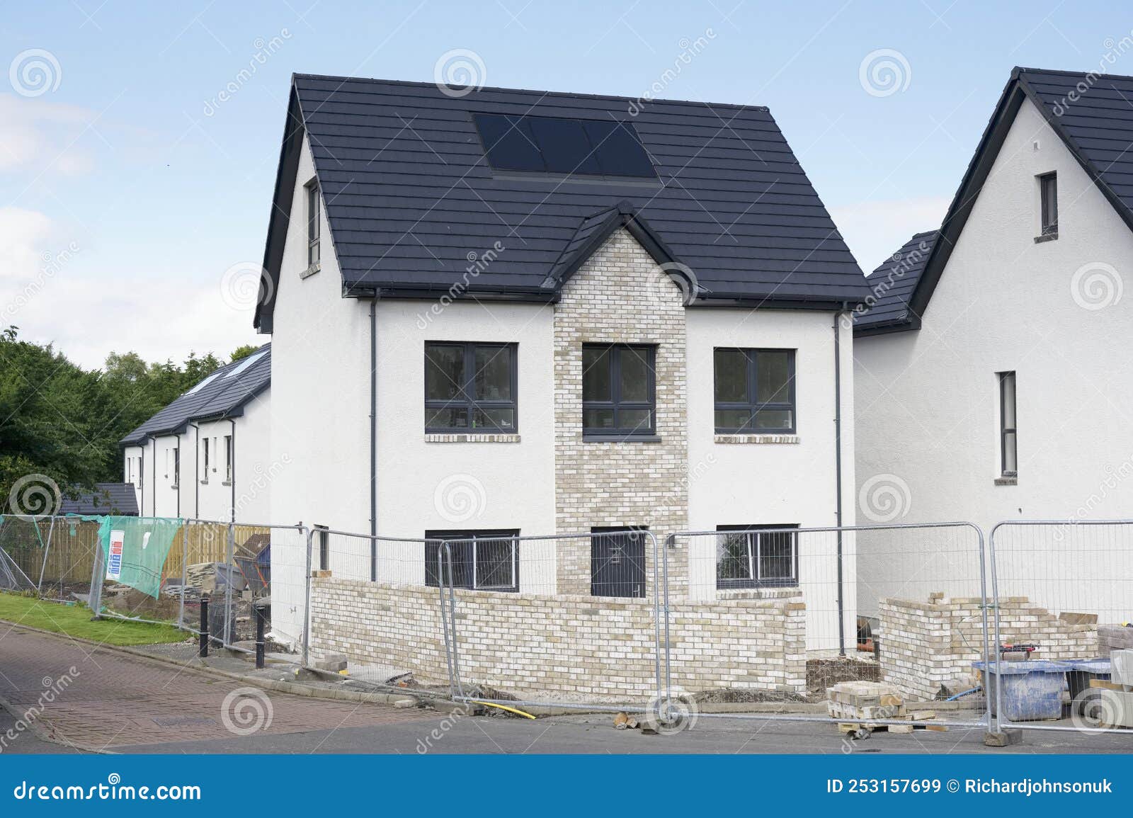 Luxury Rural Housing Development in Construction for Purchase Stock