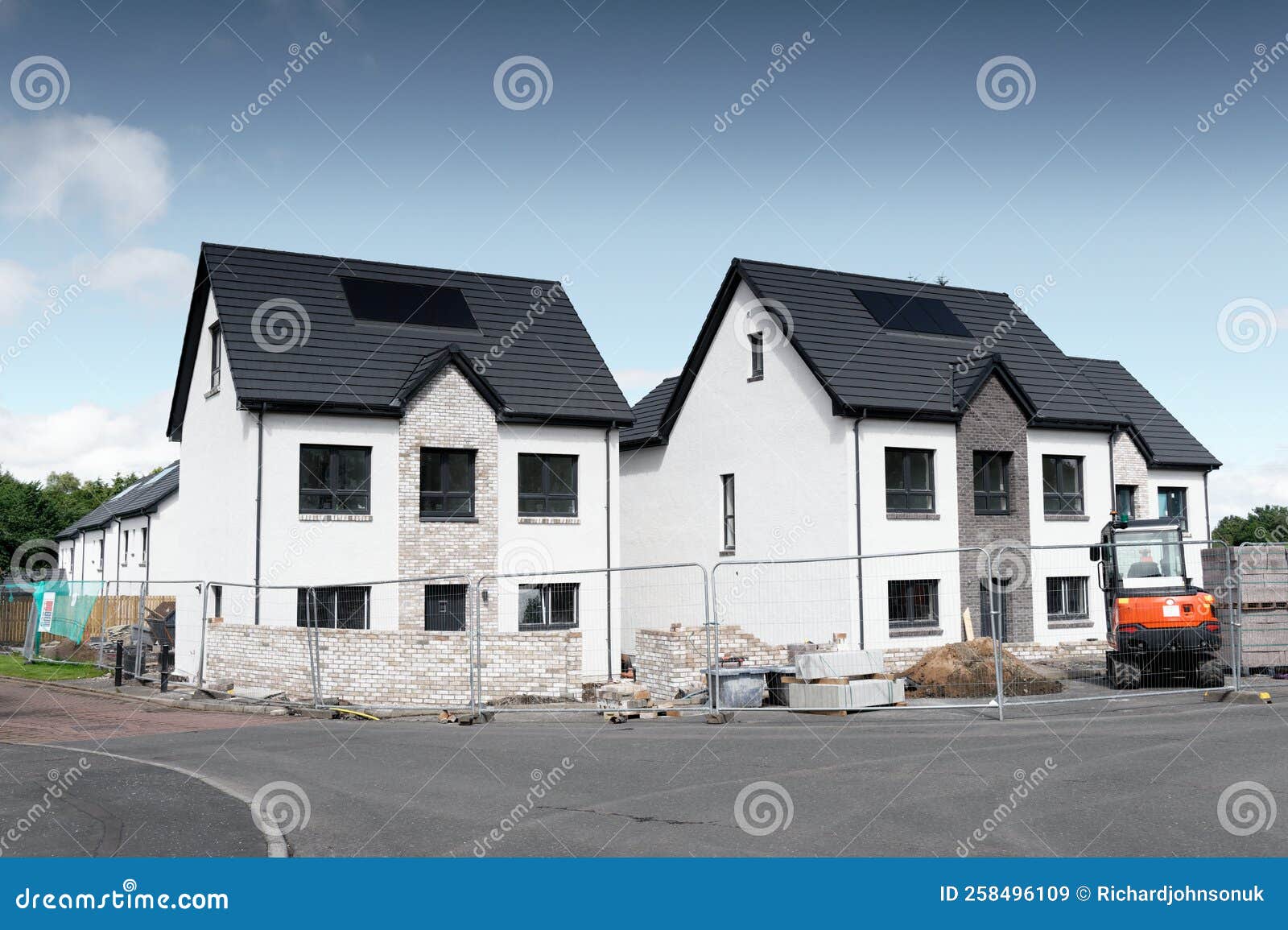 Luxury Rural Housing Development in Construction for Purchase Stock