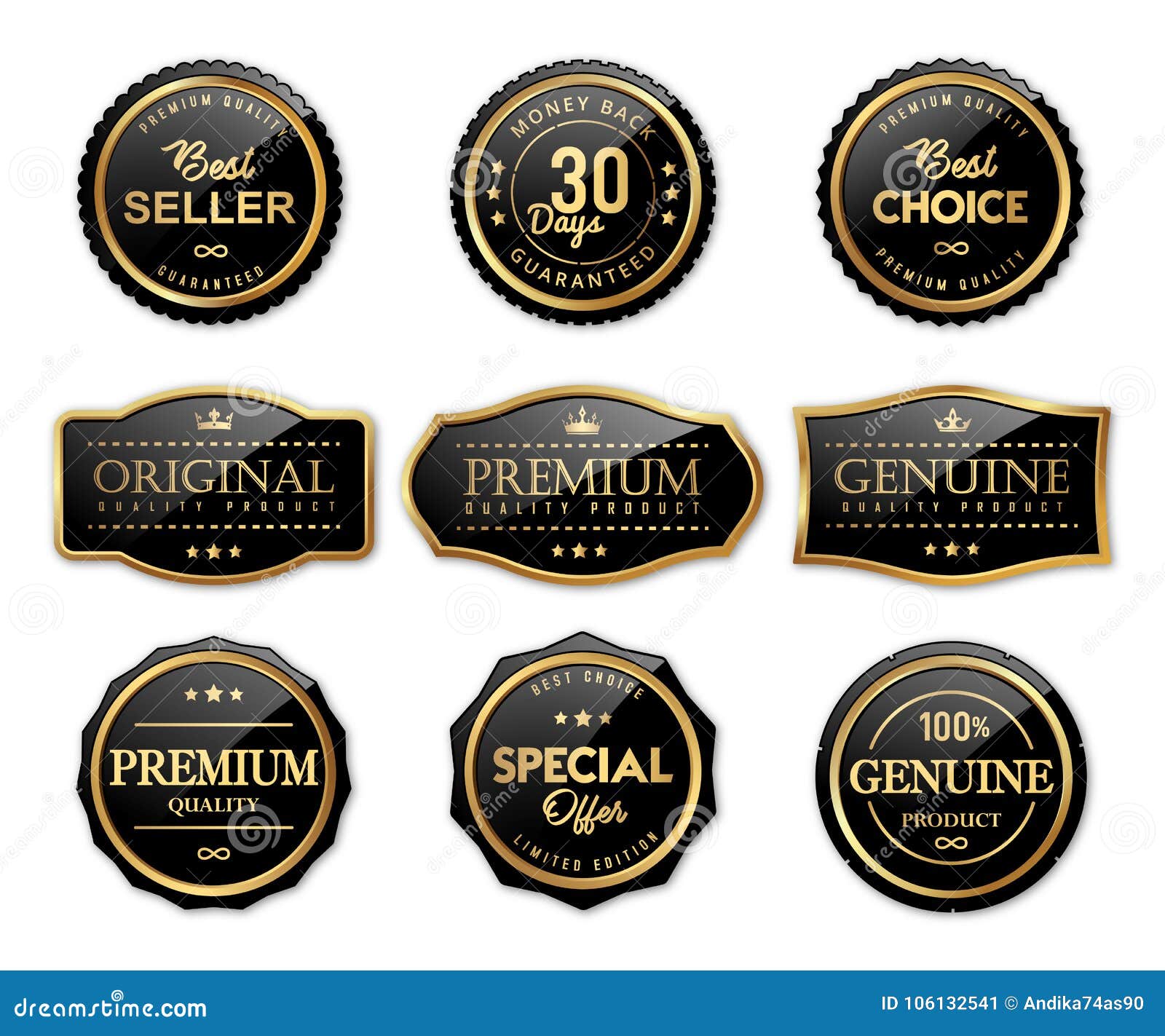 luxury seal labels and premium quality product