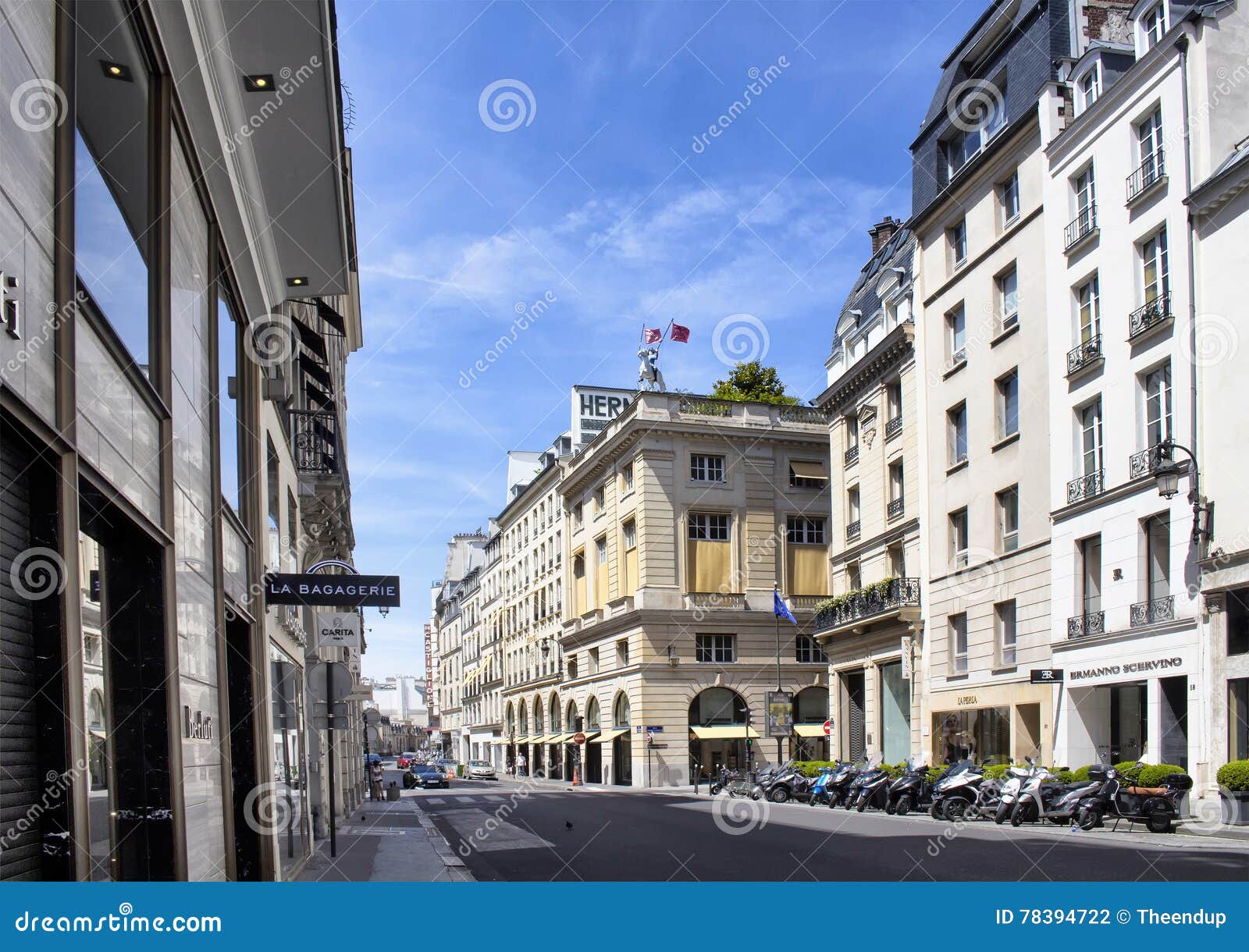 Luxury Shopping Street in Paris. Editorial Photography - Image of french,  france: 78394722