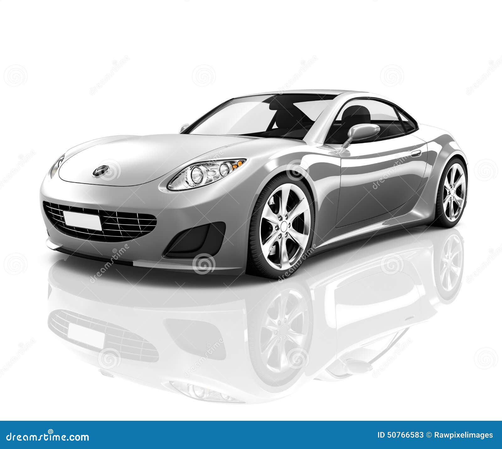 Luxury Silver Sports Car Contemporary Concept Stock Illustration ...