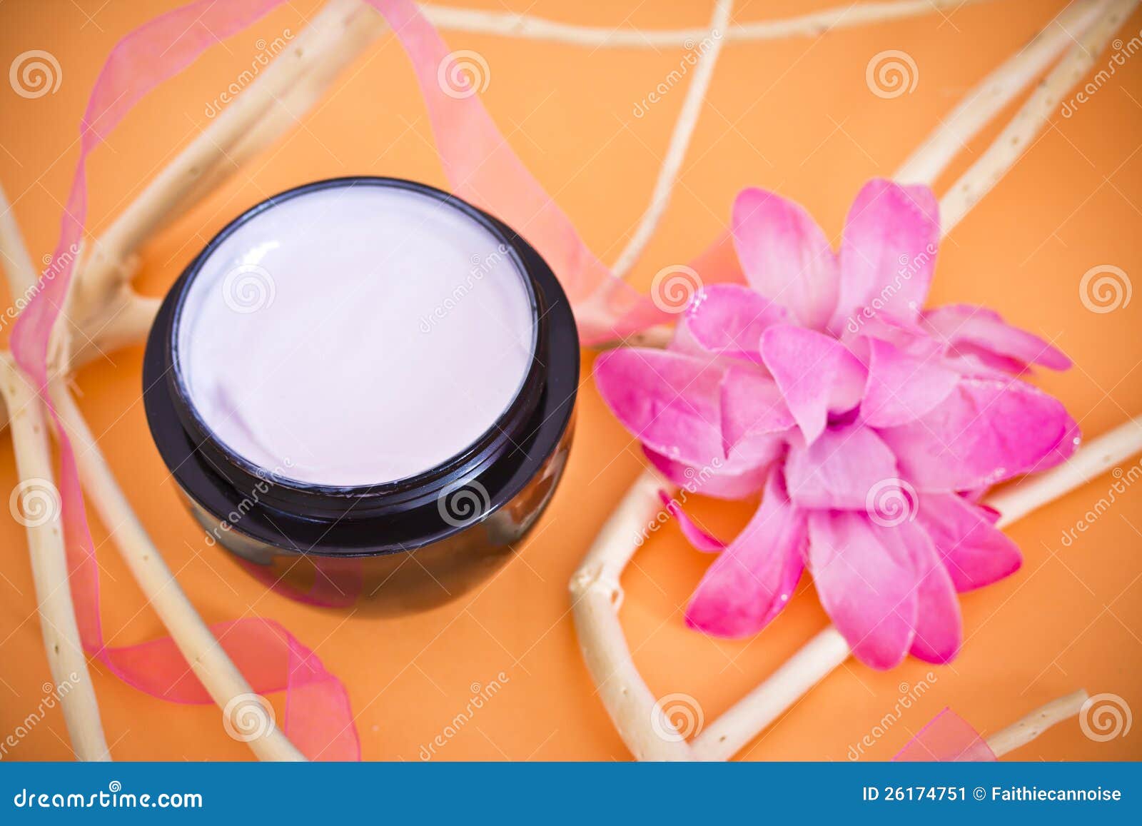 Luxury Spa Product with Flower and Branches Stock Image Image of