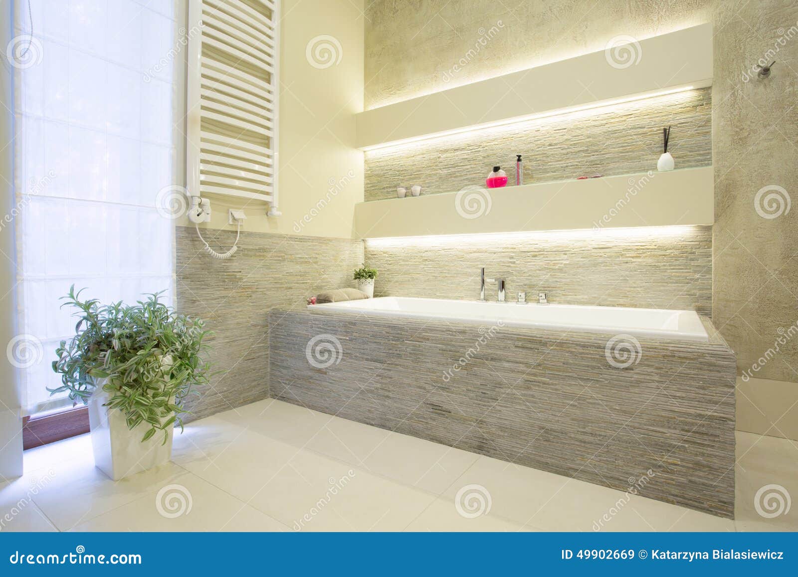 Luxury stone bathtub stock image. Image of luxury, contemporary 49902669
