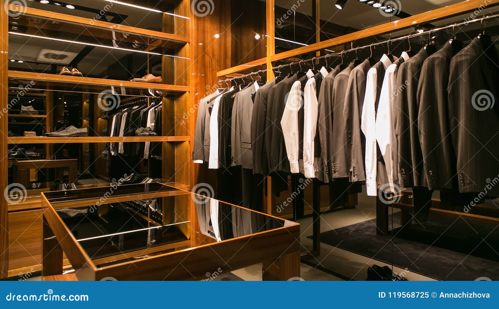 A Luxury Store with Men Clothing. Stock Image - Image of boutique ...